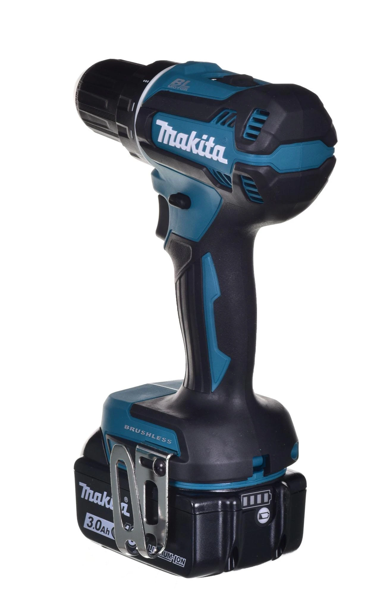 Makita DDF485RFJ Akumuliatorinis gręžtuvas, 18 V, 2x 3,0 Ah Li-ion, 50/25 Nm, 1,7kg, LED, BL-motor, MAKPACK
