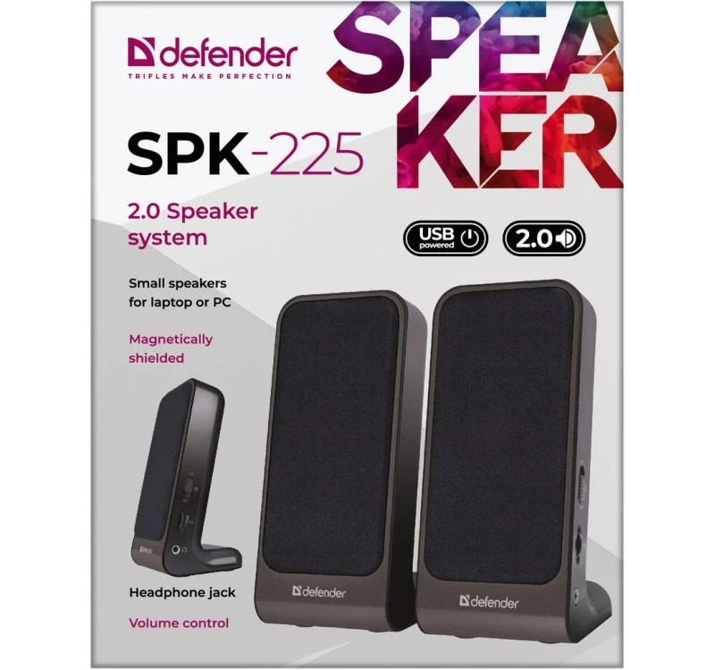 Kompiuterio kolonėlės DEFENDER 2.0 Speaker System 2x2W RMS, SPK225