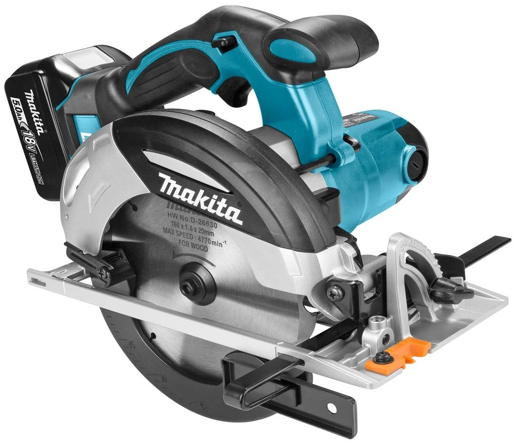 Akumuliatorinis diskinis pjūklas Makita DHS630RTJ; 18 V; 2x5,0 Ah akum.