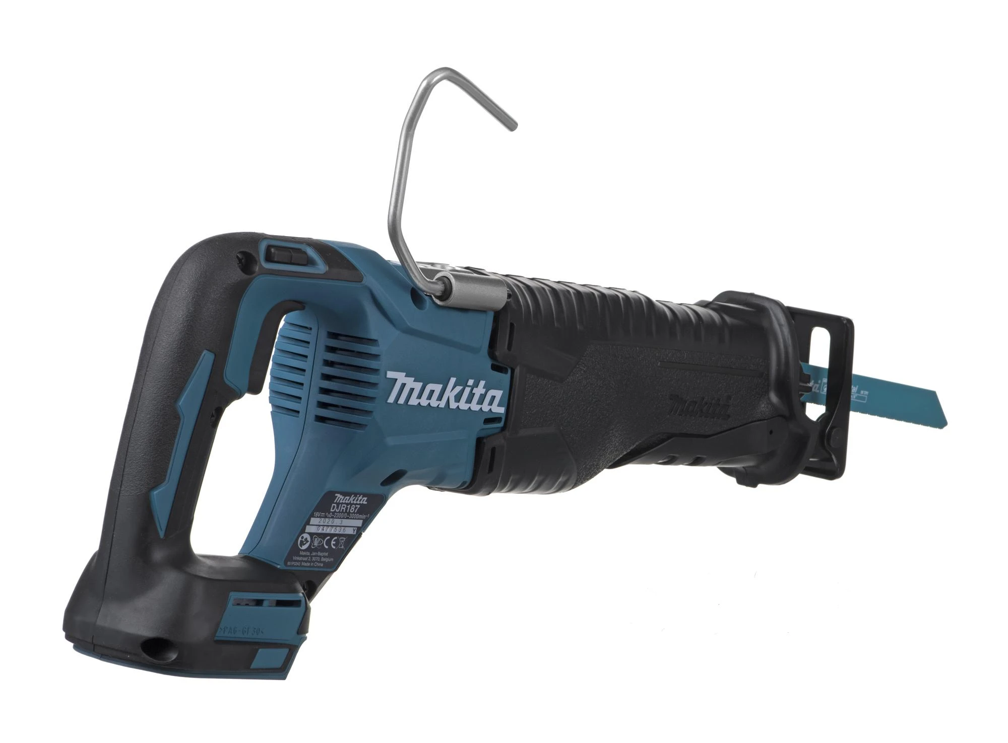 Akumuliatorinis tiesinis pjūklas Makita DJR187Z 18 V, be akumuliatoriaus ir kroviklio