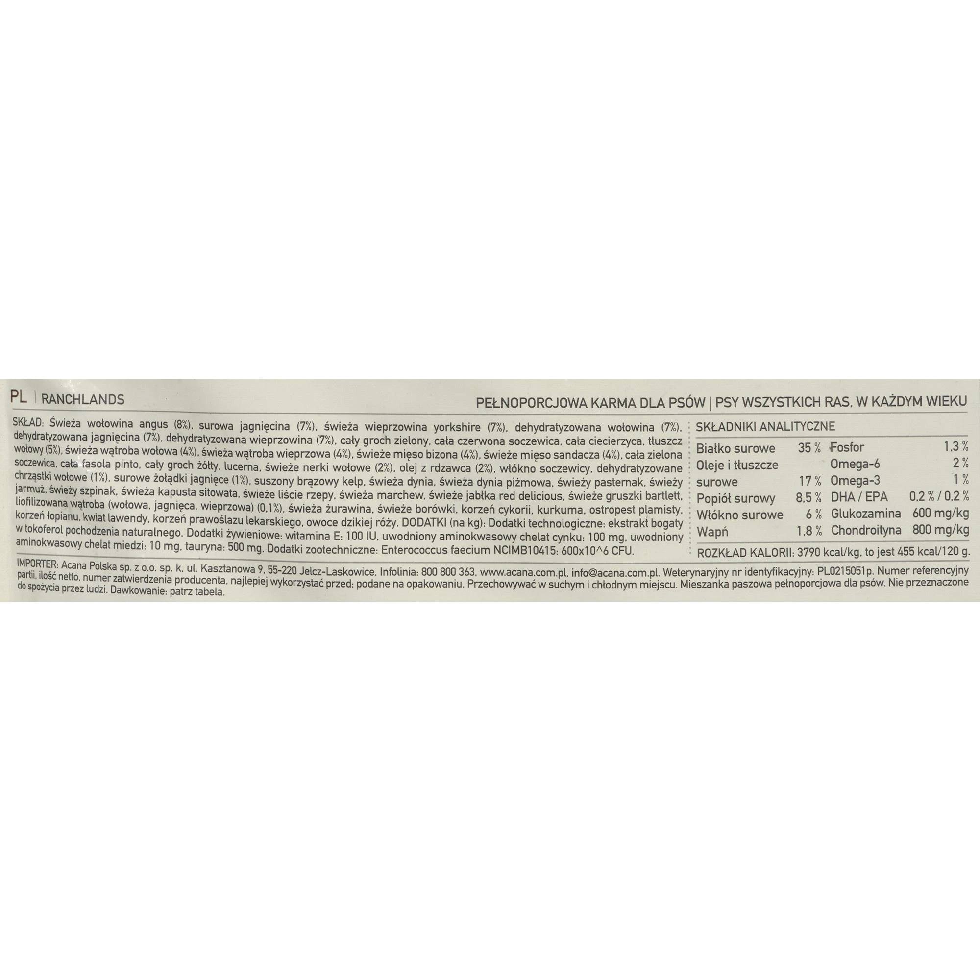 ACANA Dog Ranchlands Dog 11,4kg