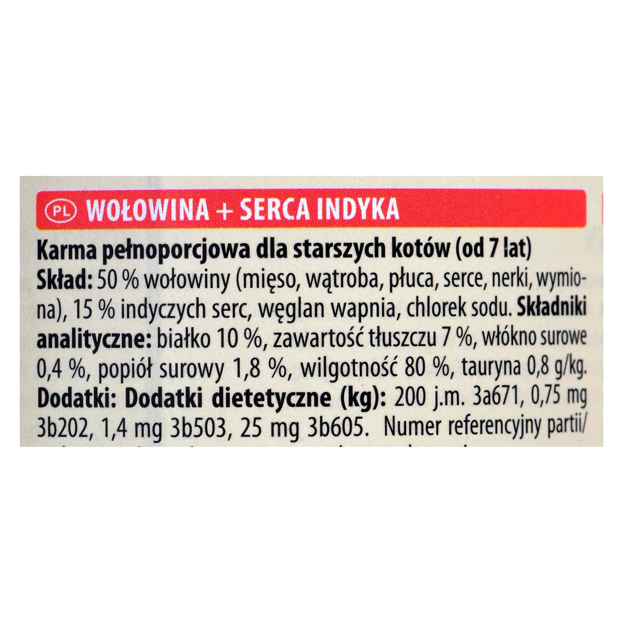 Animoda Kačių Maistas - ANIMONDA Carny Senior Jautiena ir Kalakutienos Širdelės 200g Drėgnas
