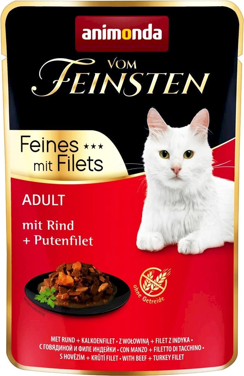 Animoda Drėgnas Kačių Maistas - ANIMONDA vom Feinsten Jautienos Ir Kalakutienos Filė, 85g