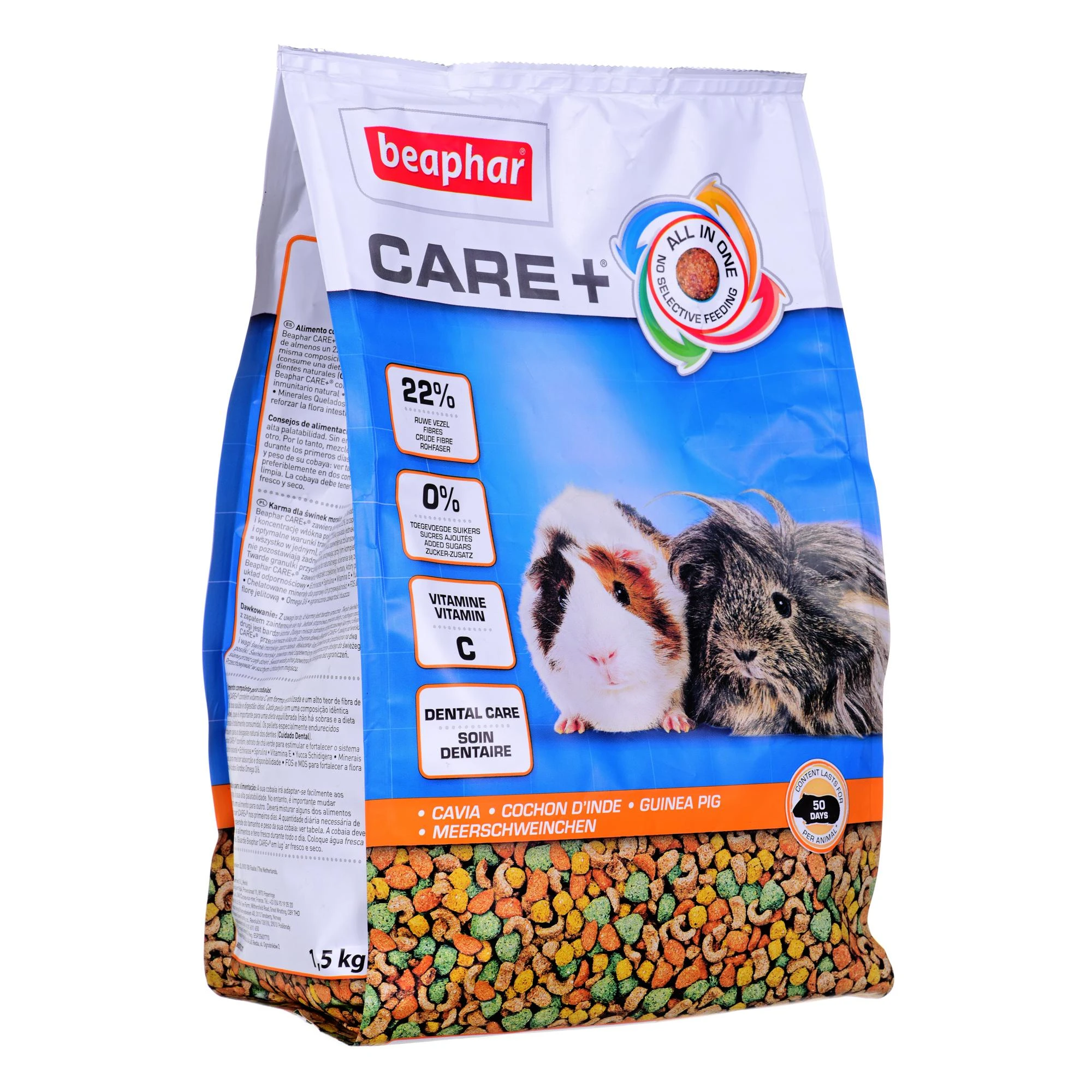 Beaphar CARE+ jūrų kiaulyčių pašaras 1,5kg