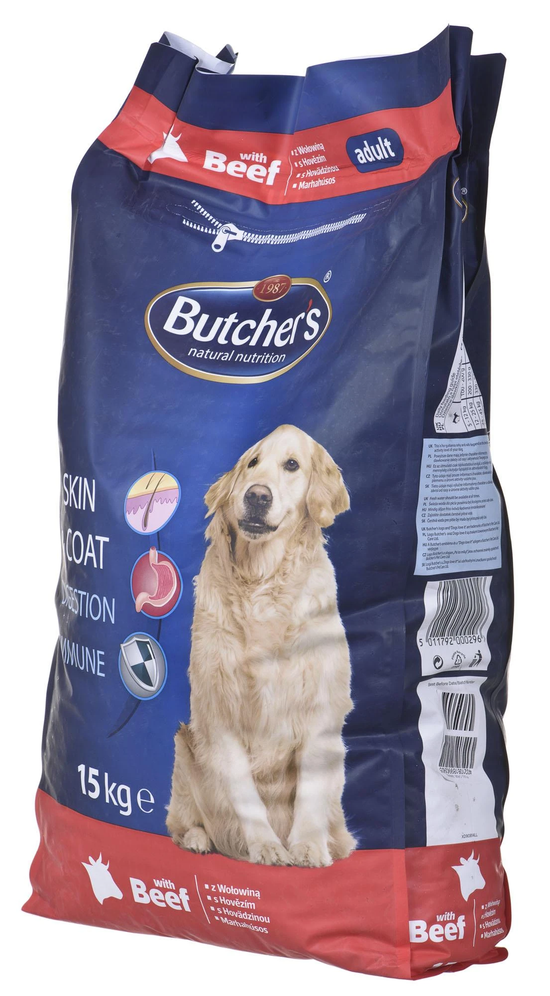 Sausas Šunų Maistas - BUTCHER'S Natural & Healthy su jautiena 15 kg