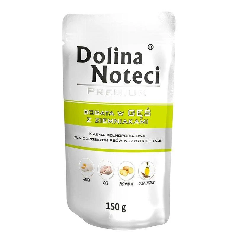 Šunų Maistas - Dolina Noteci Premium Su Žąsiena Ir Bulvėmis - 150 g