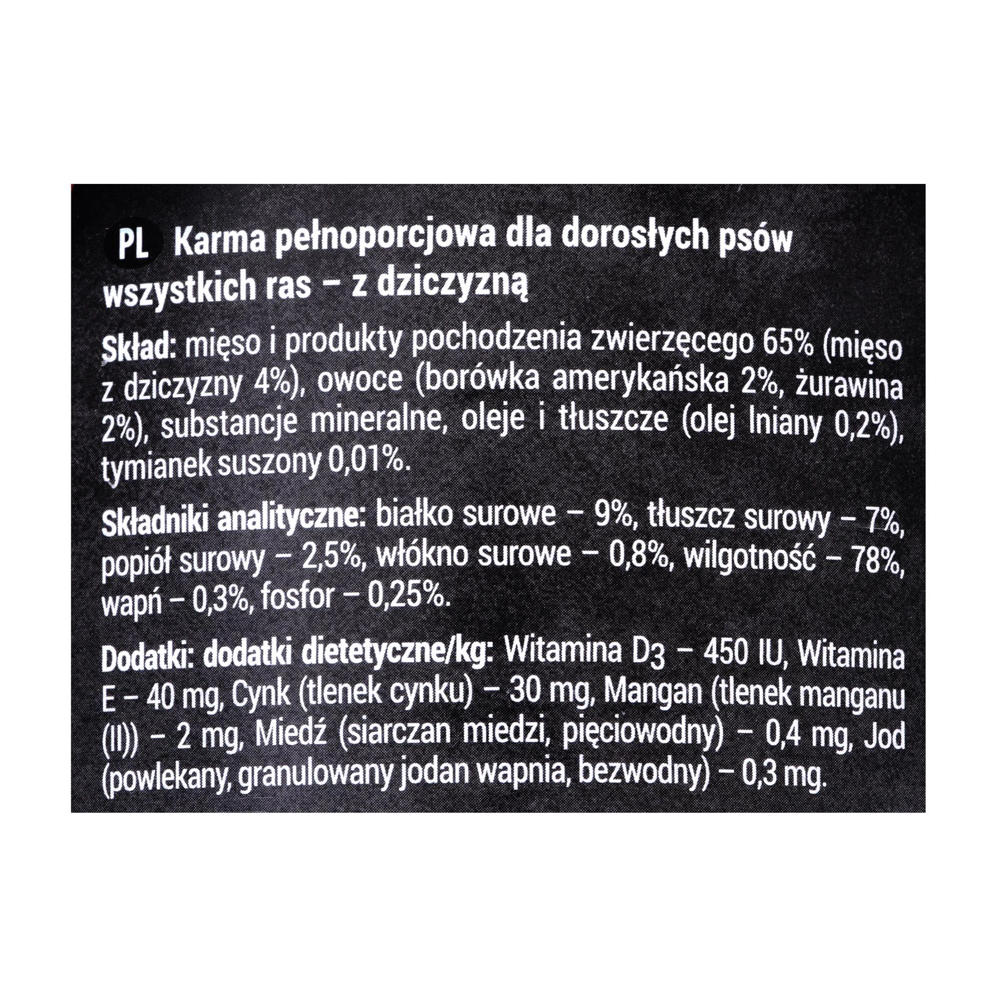 Šunų Maistas - Dolina Noteci Rafi su Elniena, Spanguolėmis ir Mėlynėmis 400g