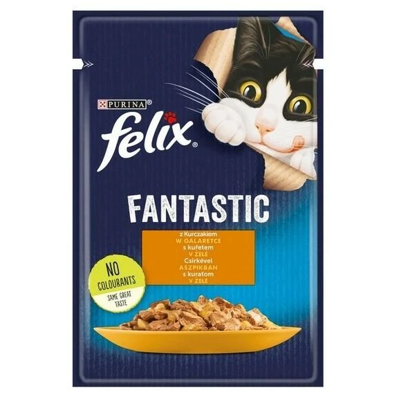 Purina Nestle Drėgnas Kačių Maistas - FELIX Fantastic Vištiena Želė 85g