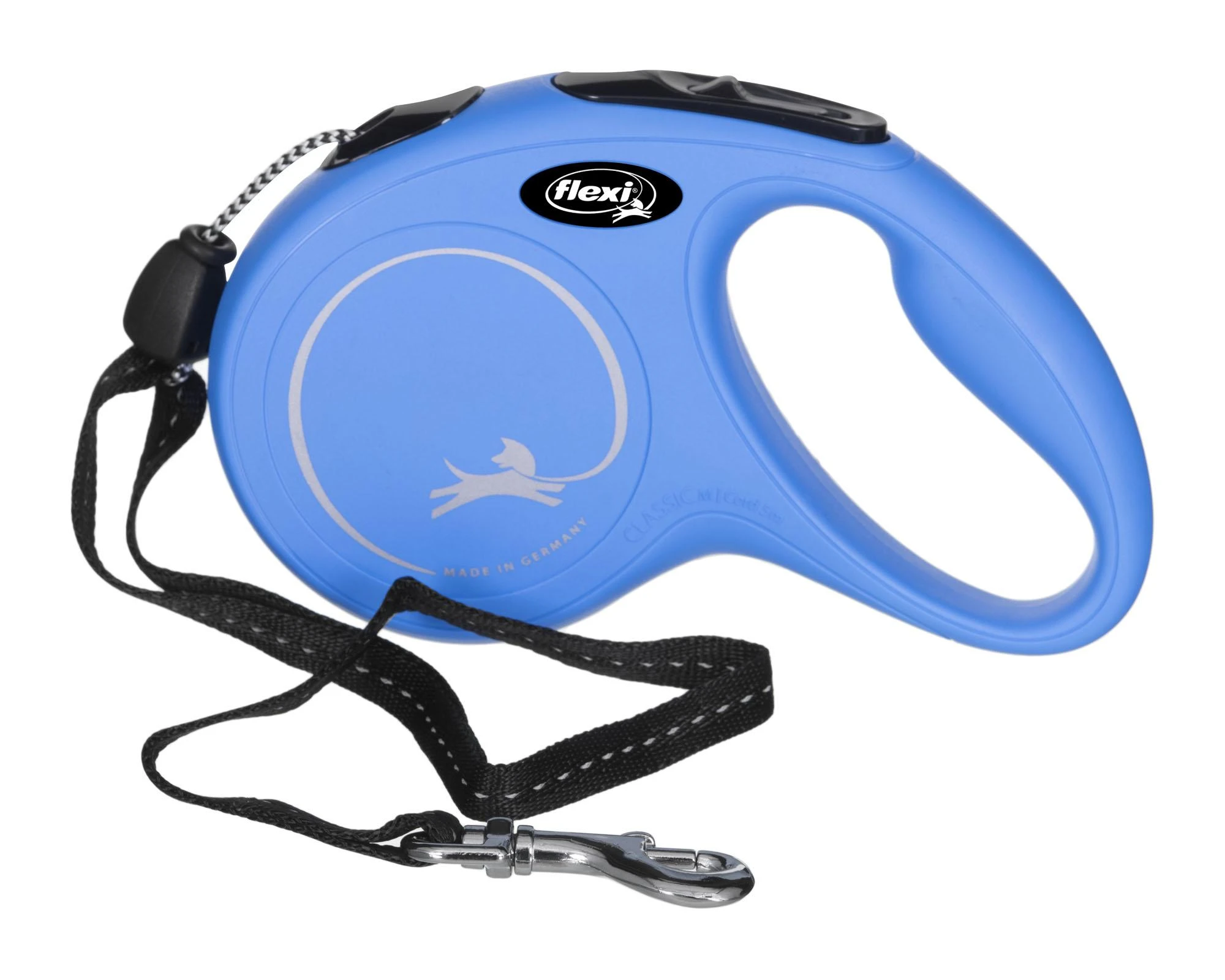 Flexi New Classic M pavadėlis šunims iki 20kg virvinis 5m mėlynos spalvos