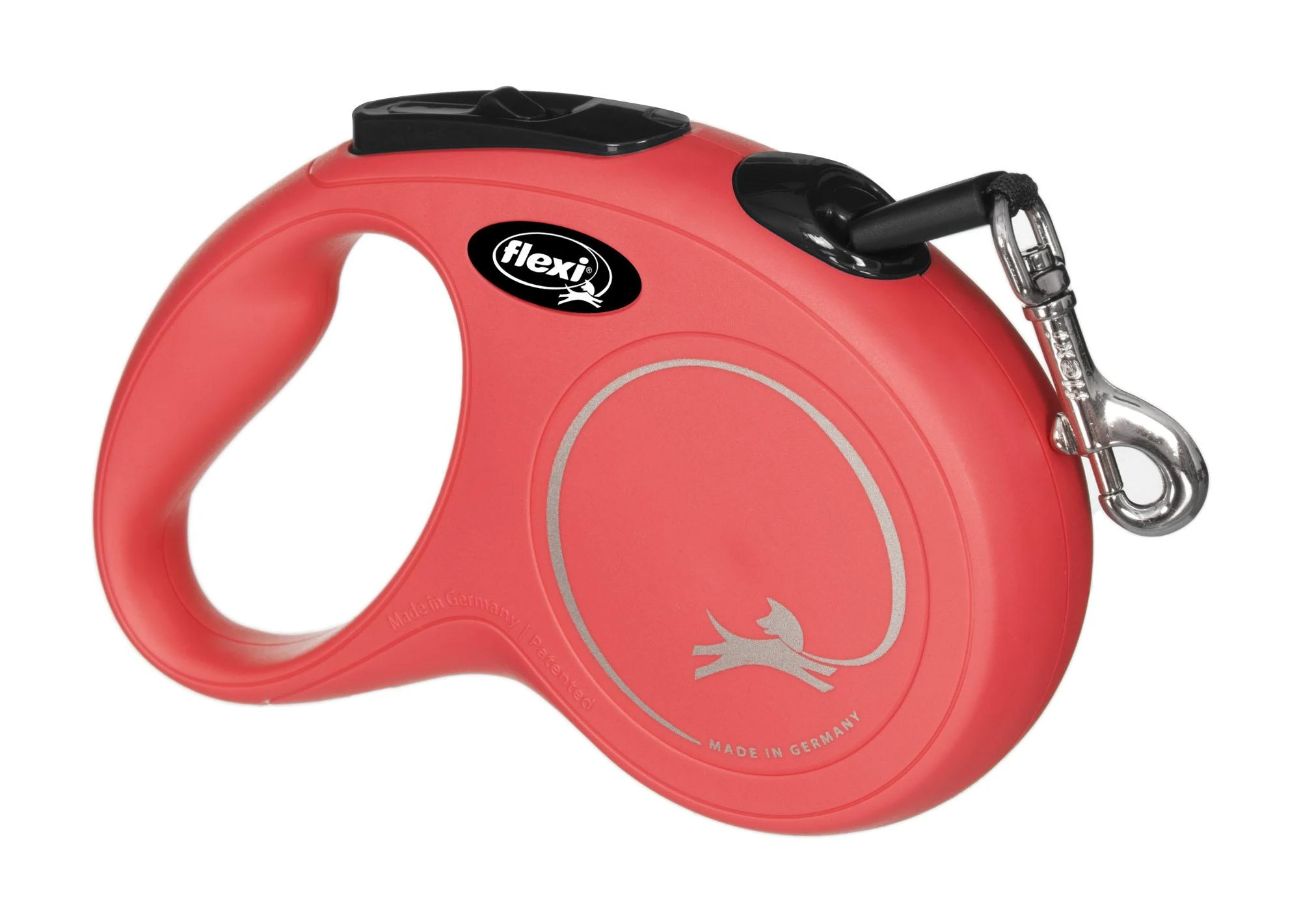 Flexi New Classic XS pavadėlis šunims iki 12kg juostinis 3m raudonos spalvos