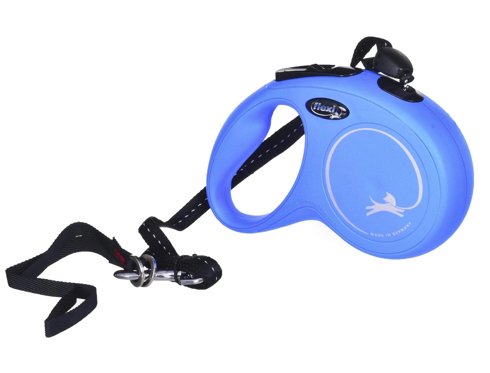 Flexi New Classic S pavadėlis šunims iki 12kg virvinis 8m mėlynos spalvos
