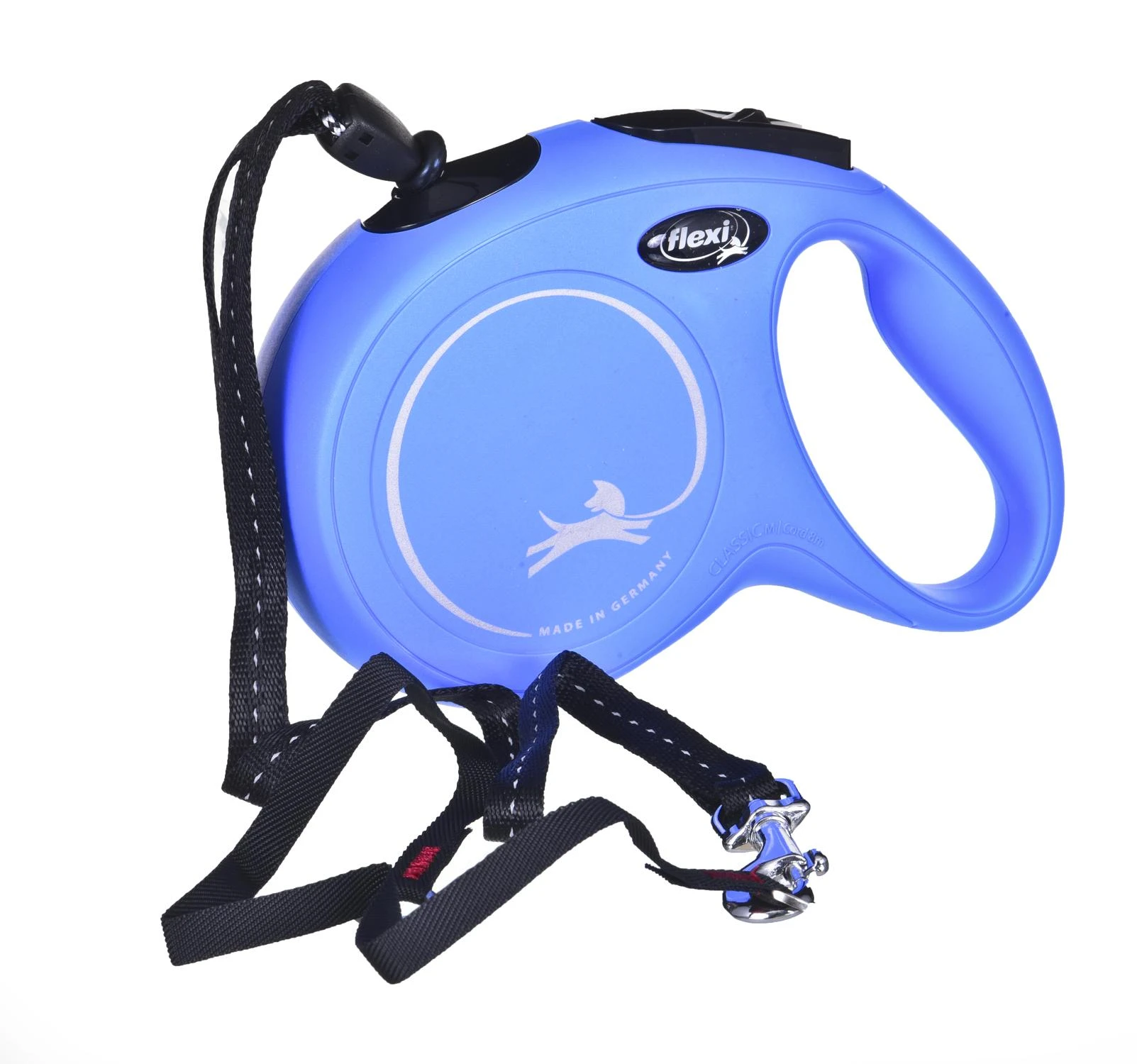 Flexi automatinis pavadėlis New Classic M, mėlynas, 8 m