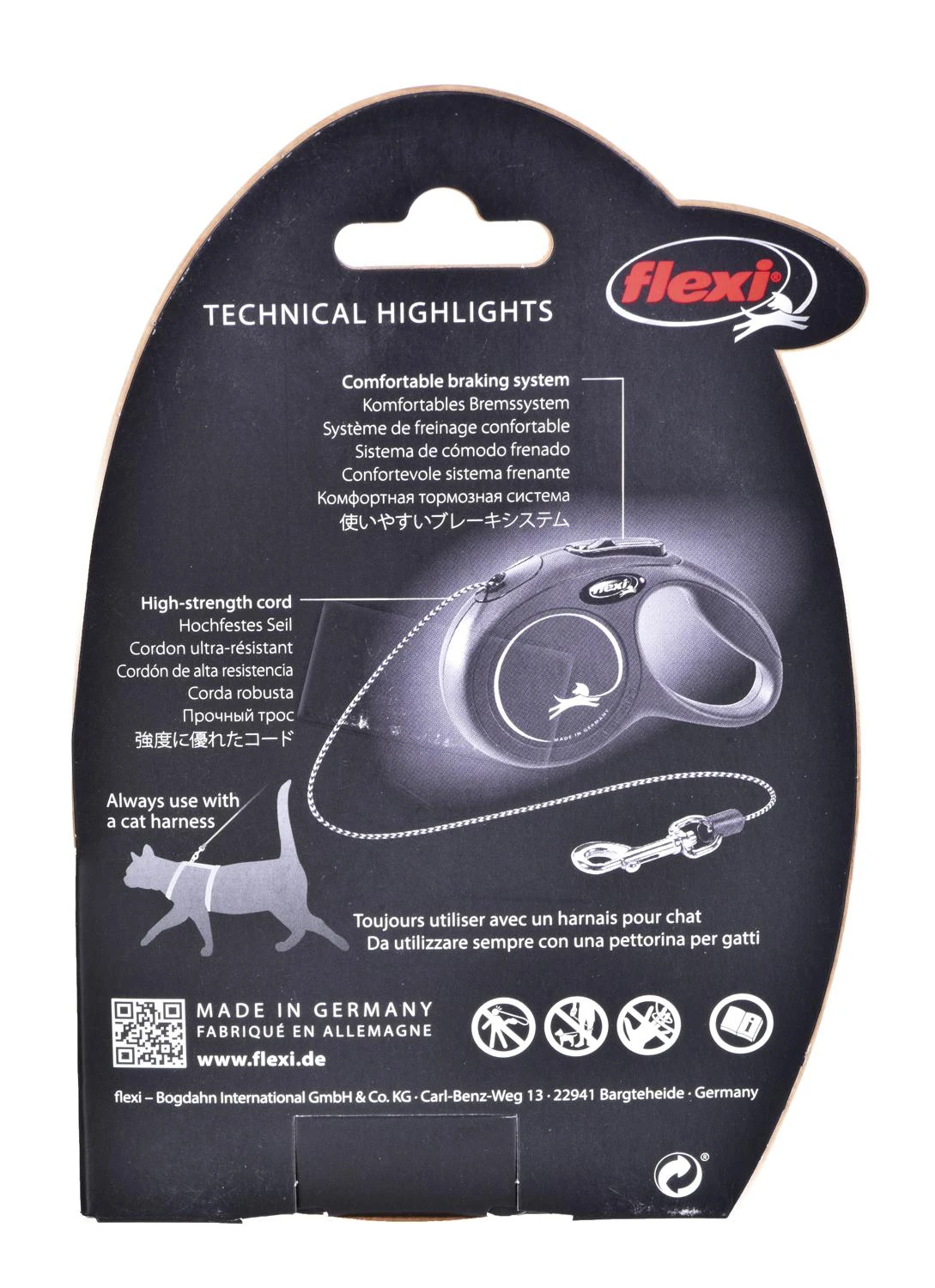 Flexi New Classic Cat XS 3 m Dog Ištraukiamas pavadėlis