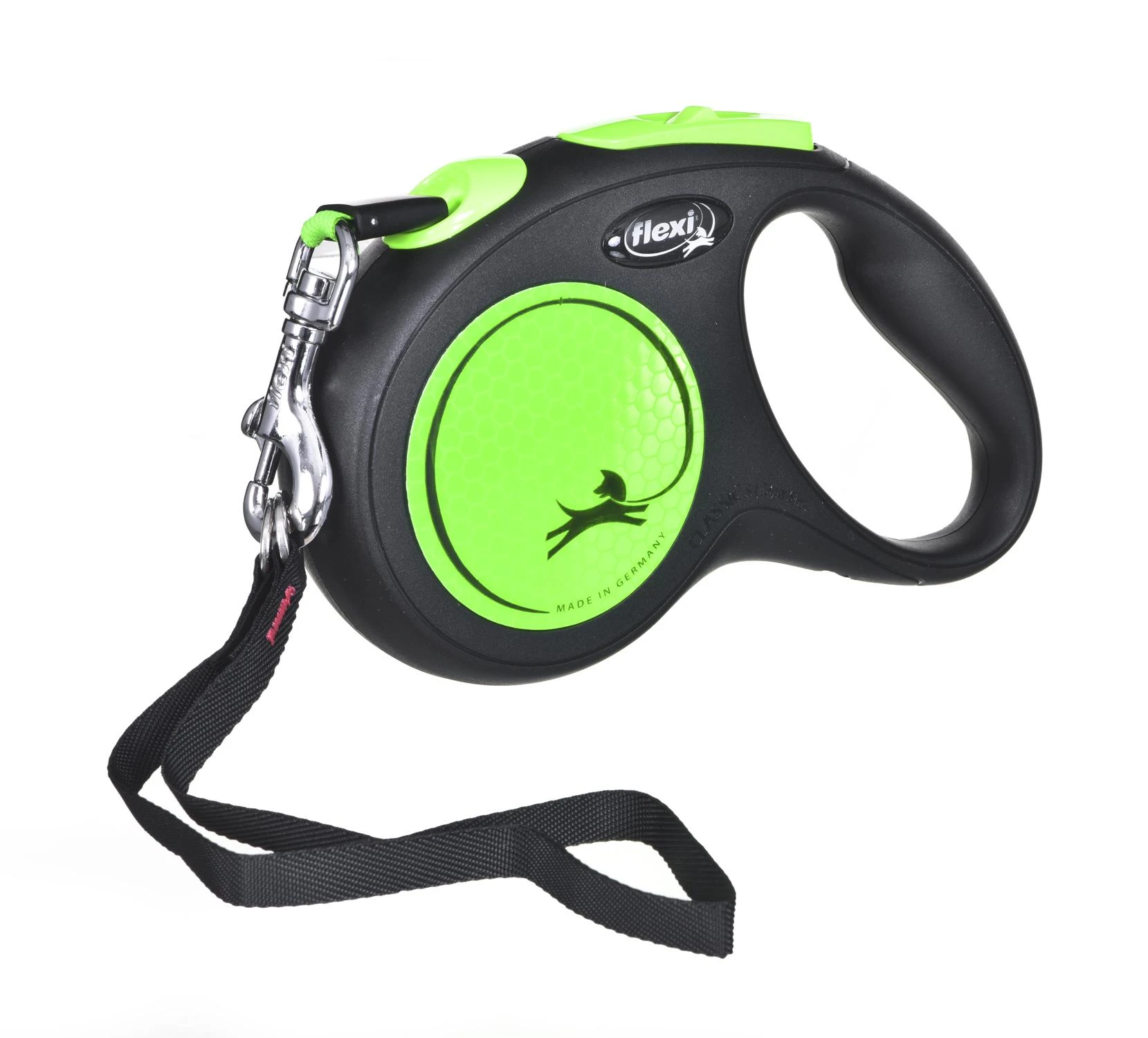 Flexi New Neon S pavadėlis šunims iki 15kg juostinis 5m žalios spalvos