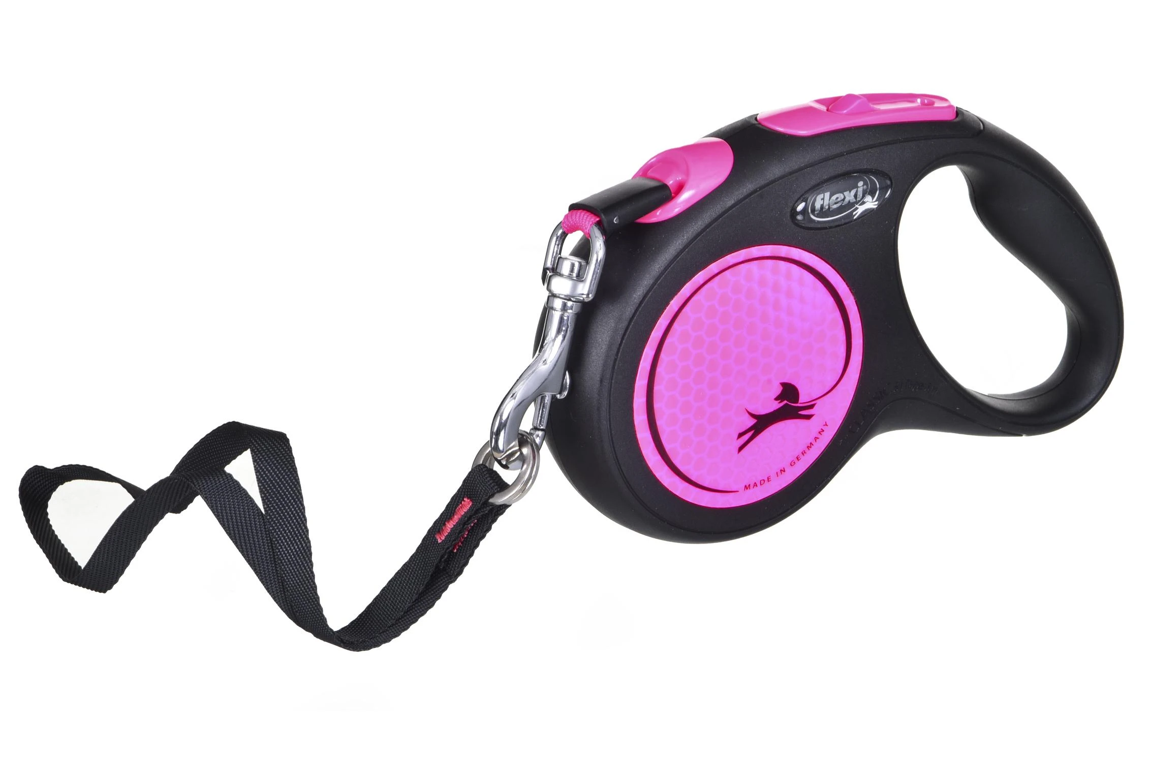 FLEXI New Neon Tape rožinis pavadėlis S-5m iki 15kg