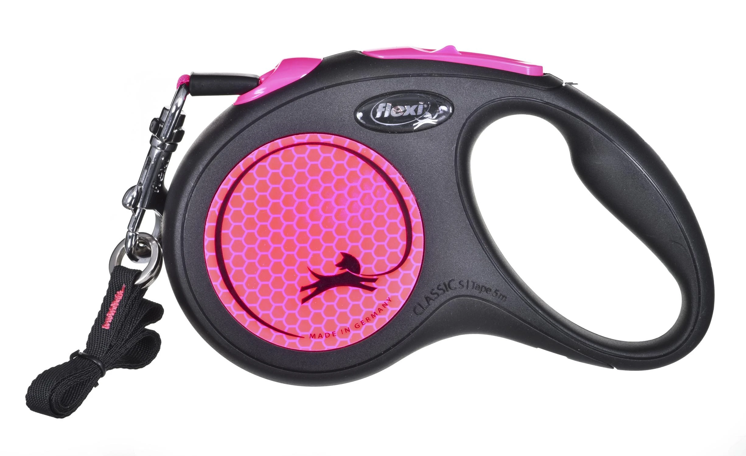 FLEXI New Neon Tape rožinis pavadėlis S-5m iki 15kg