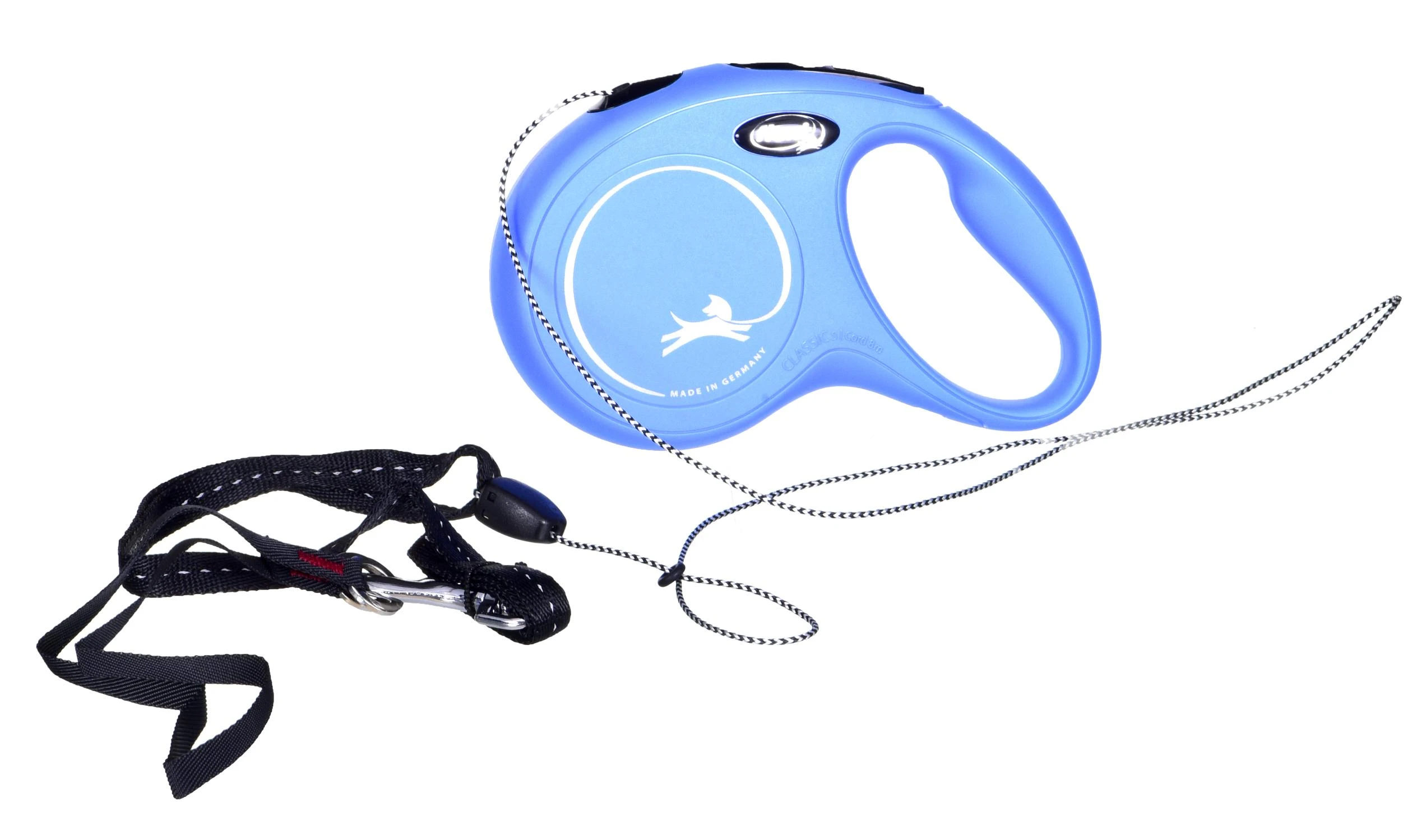 Flexi New Classic M pavadėlis šunims iki 25kg juostinis 5m mėlynos spalvos