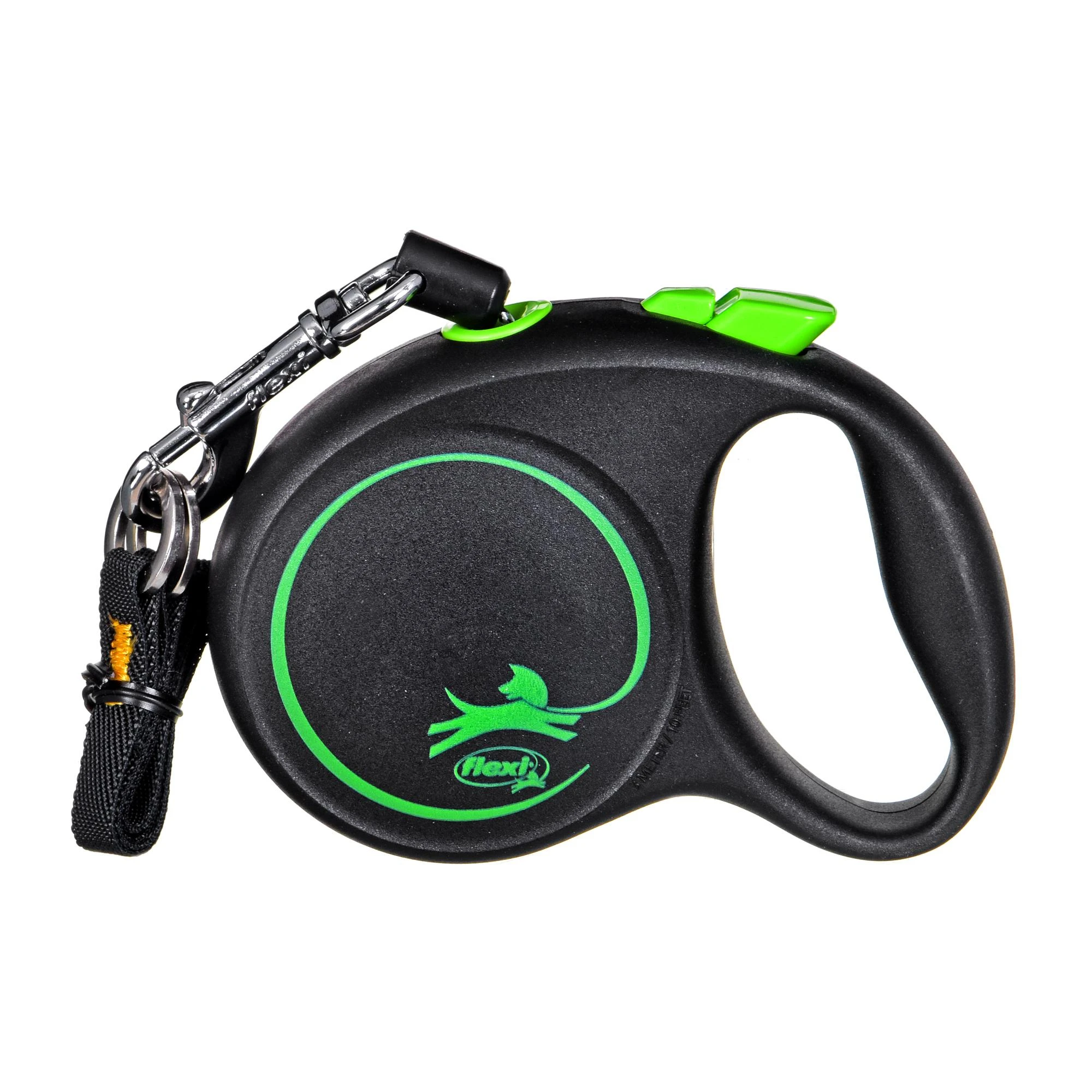 Flexi Black Design XS pavadėlis šunims iki 8kg virvinis 3m žalios spalvos