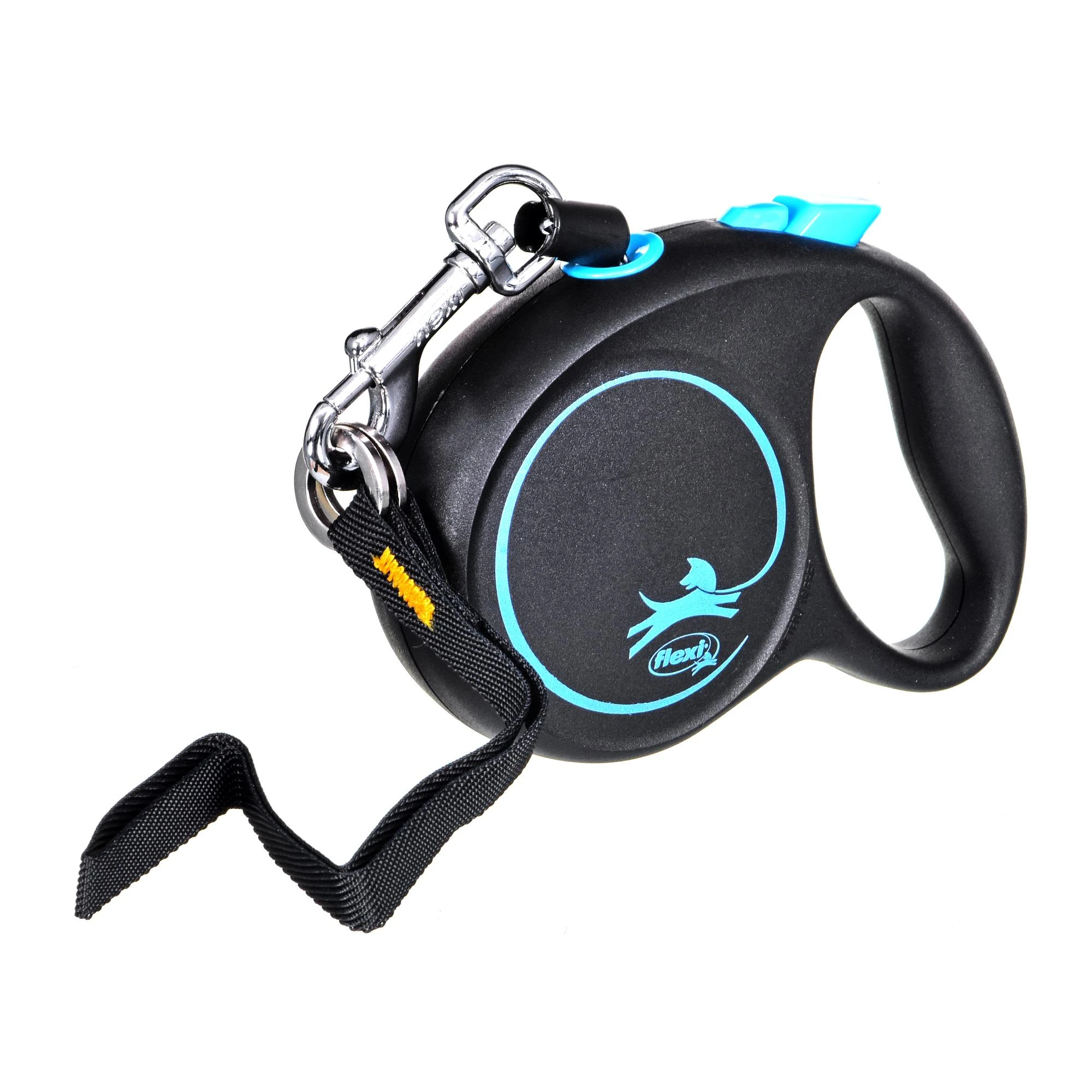 Trixie Flexi Juodas Design XS pavadėlis šunims iki 8kg virvinis 3m mėlynos spalvos