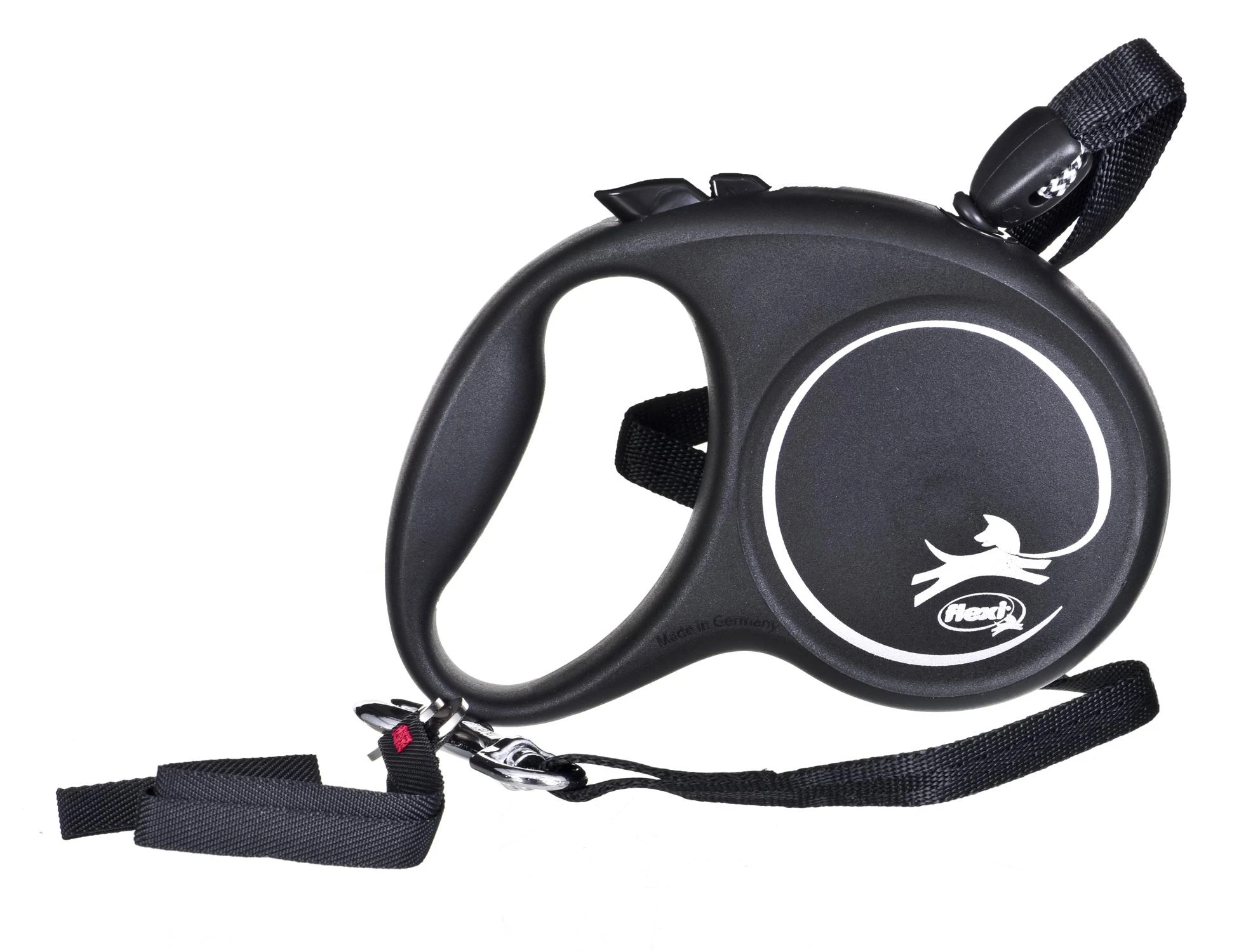 Flexi Black Design M pavadėlis šunims iki 20kg virvinis 5m juodos spalvos