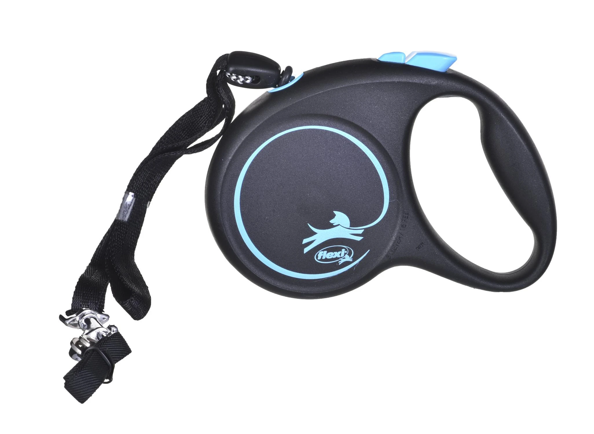 Trixie Flexi Juodas Design M pavadėlis šunims iki 20kg virvinis 5m mėlynos spalvos
