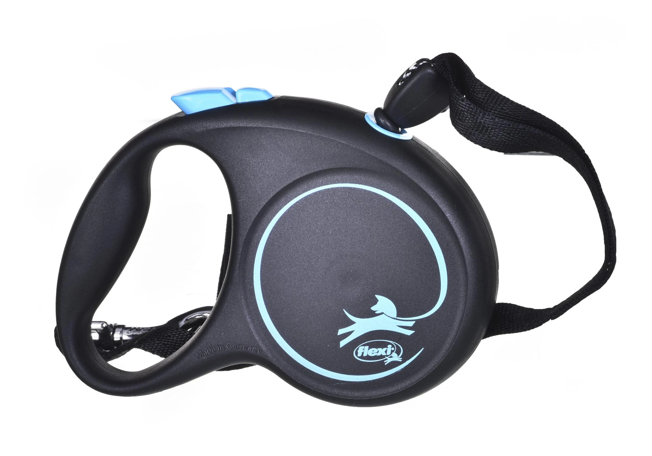 Trixie Flexi Juodas Design M pavadėlis šunims iki 20kg virvinis 5m mėlynos spalvos