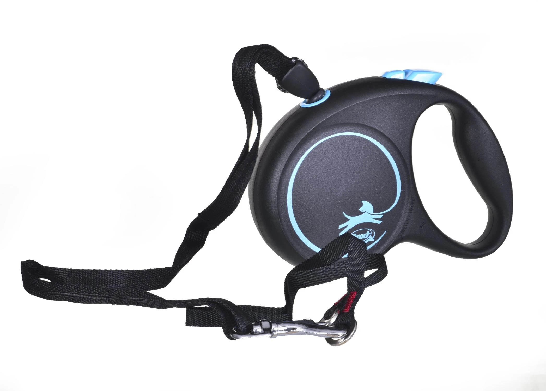 Trixie Flexi Juodas Design M pavadėlis šunims iki 20kg virvinis 5m mėlynos spalvos