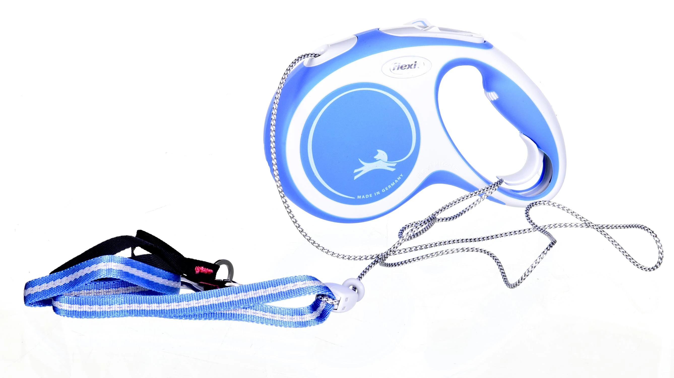 Flexi New Comfort M pavadėlis šunims iki 20kg virvinis 5m mėlynos spalvos