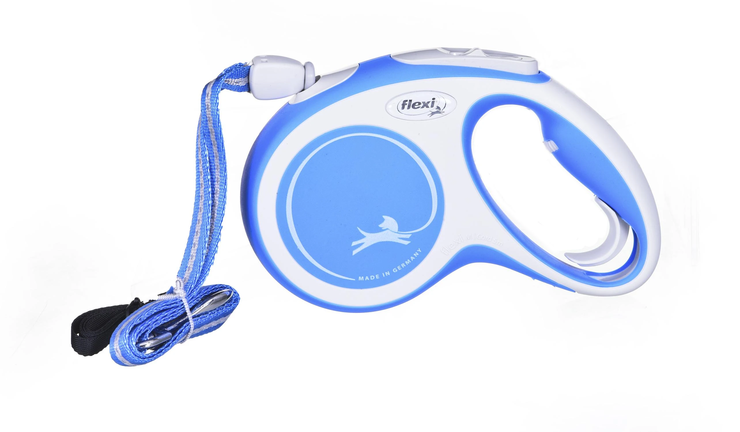 Flexi New Comfort M pavadėlis šunims iki 20kg virvinis 5m mėlynos spalvos