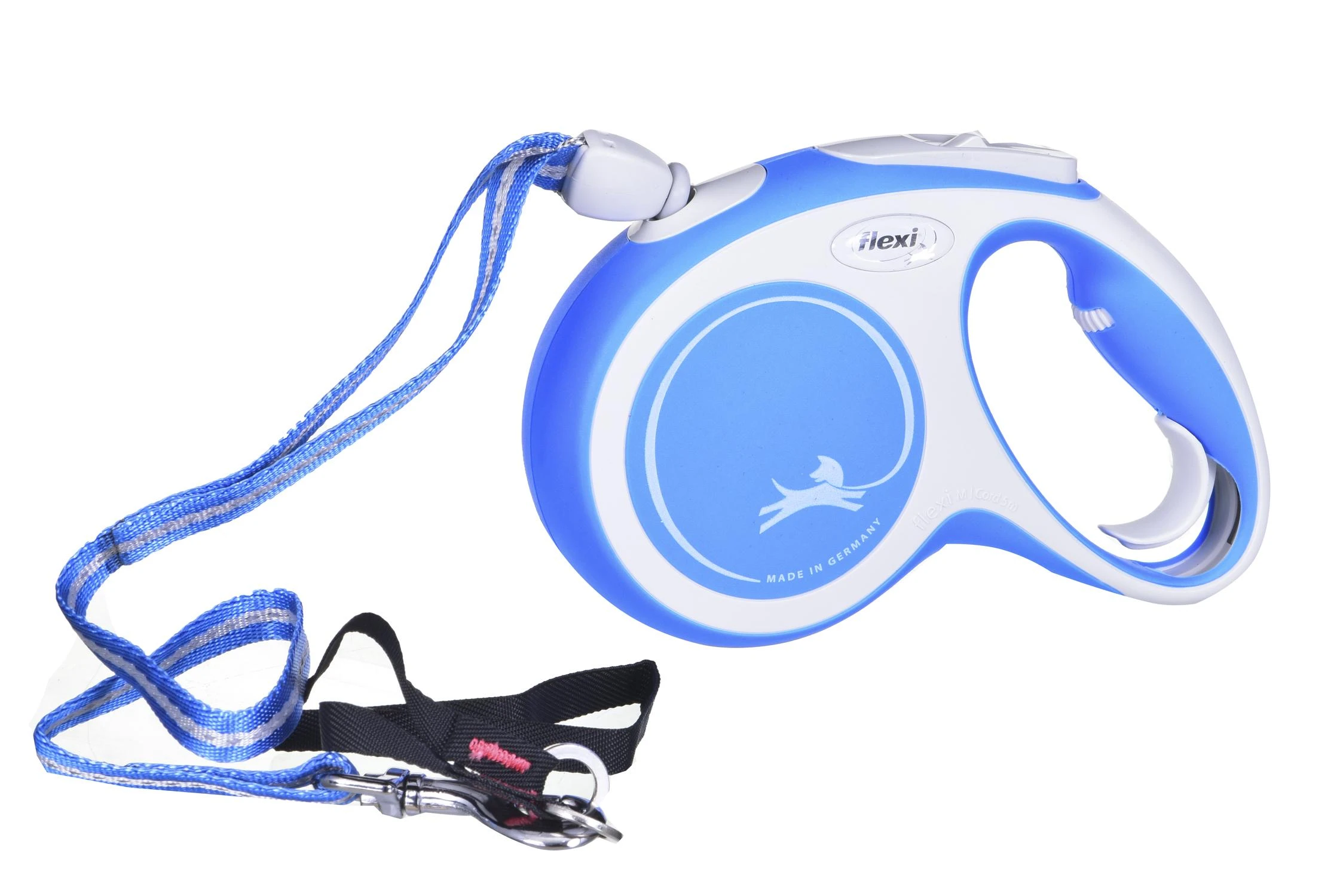 Flexi New Comfort M pavadėlis šunims iki 20kg virvinis 5m mėlynos spalvos