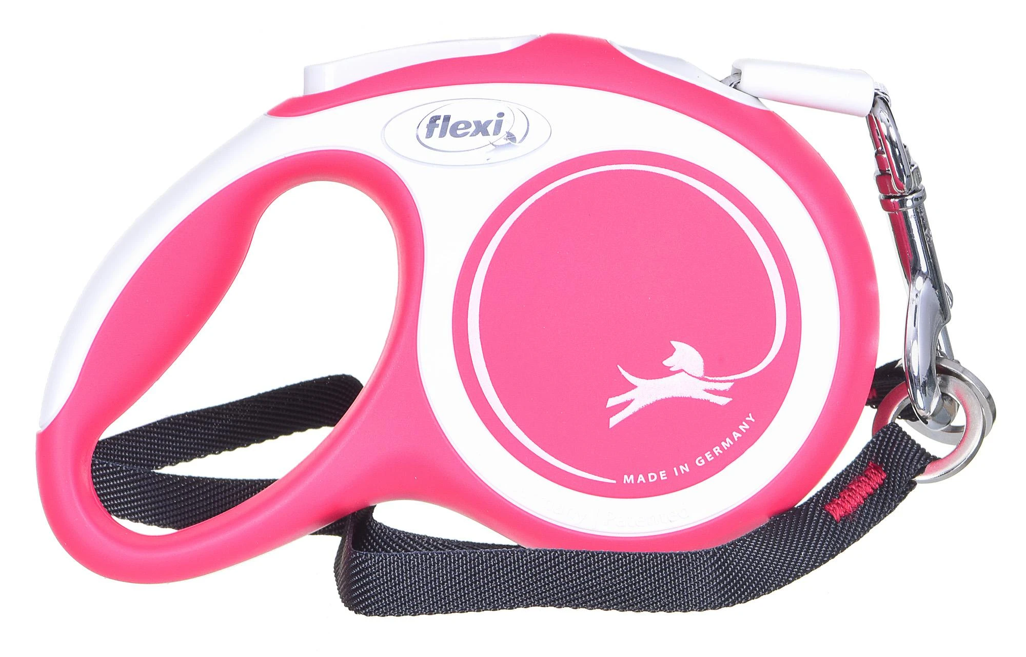 Flexi New Comfort XS pavadėlis šunims iki 12kg juostinis 3m raudonos spalvos