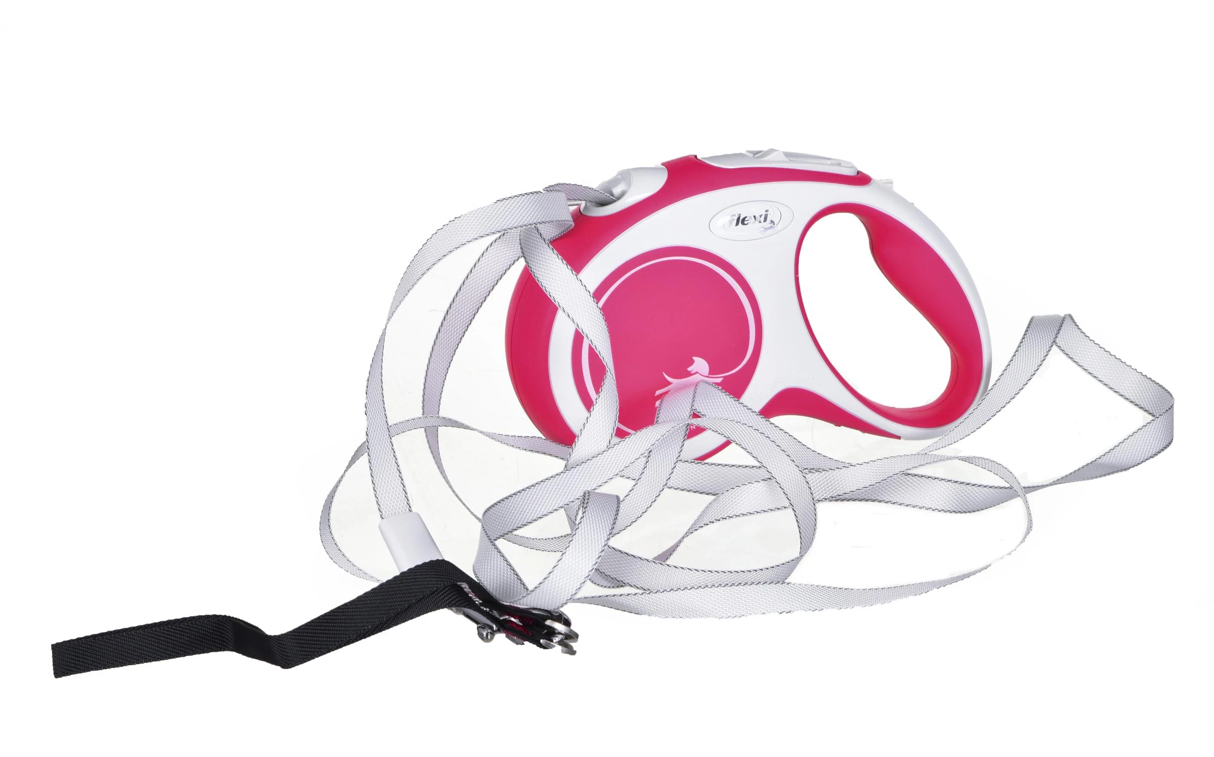 Flexi New Comfort S pavadėlis šunims iki 15kg juostinis 5m raudonos spalvos