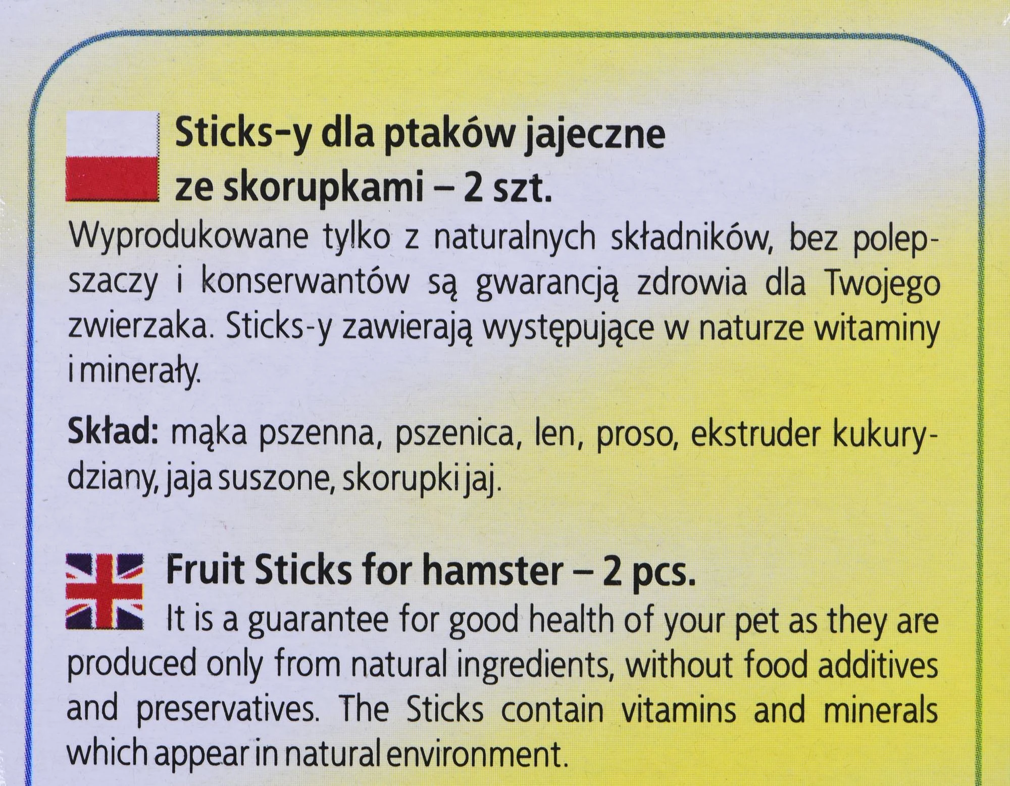 Megan SKANĖSTAS PAUKŠČIAMS SU KIAUŠINIO LUKŠTU 2 VNT