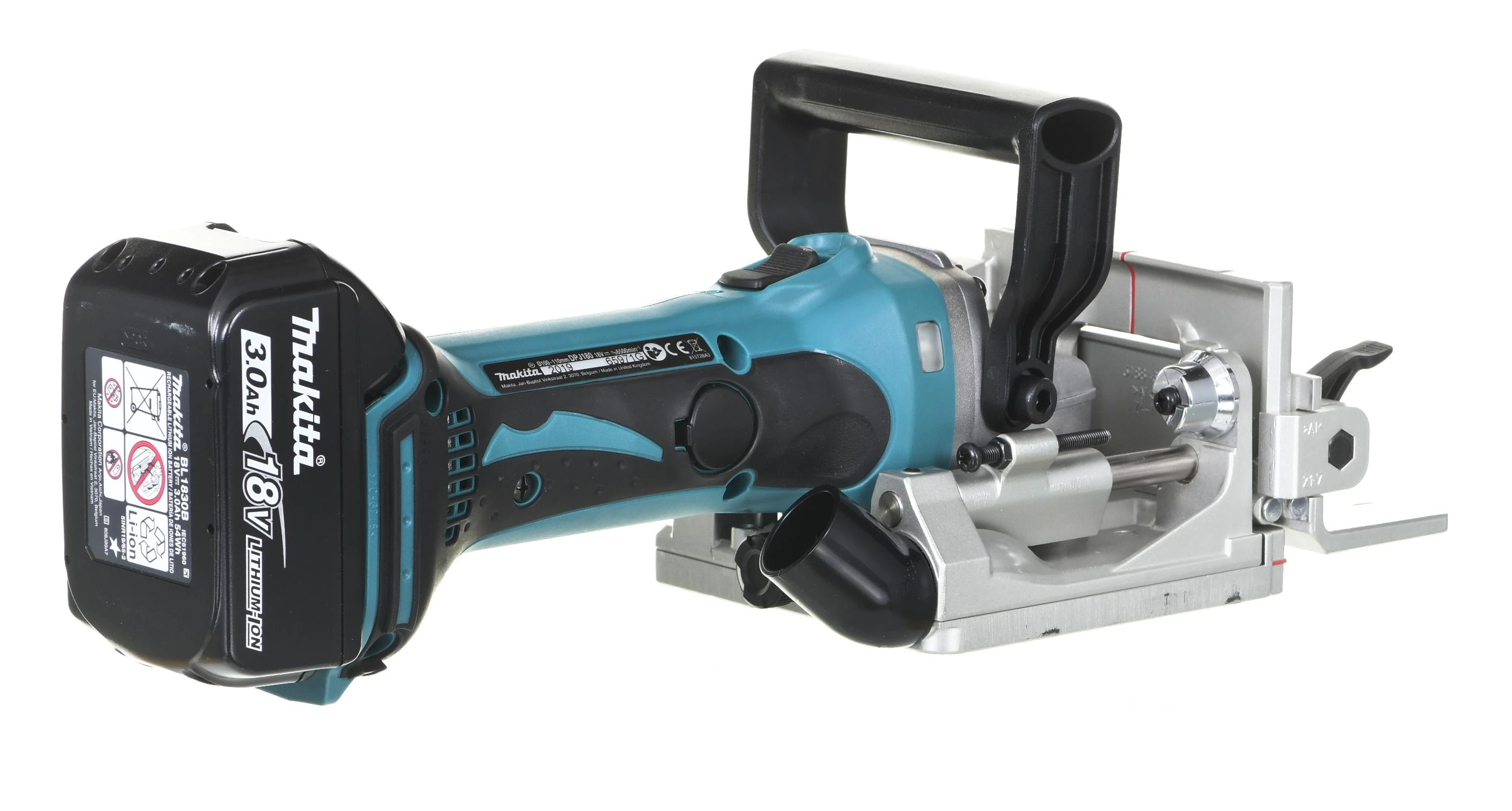 MAKITA SUJUNGIMO GRUPĖ / LAMINATORIUS 18V‐2 x 3.0Ah lagaminas MAKPAC DPJ180RFJ freza