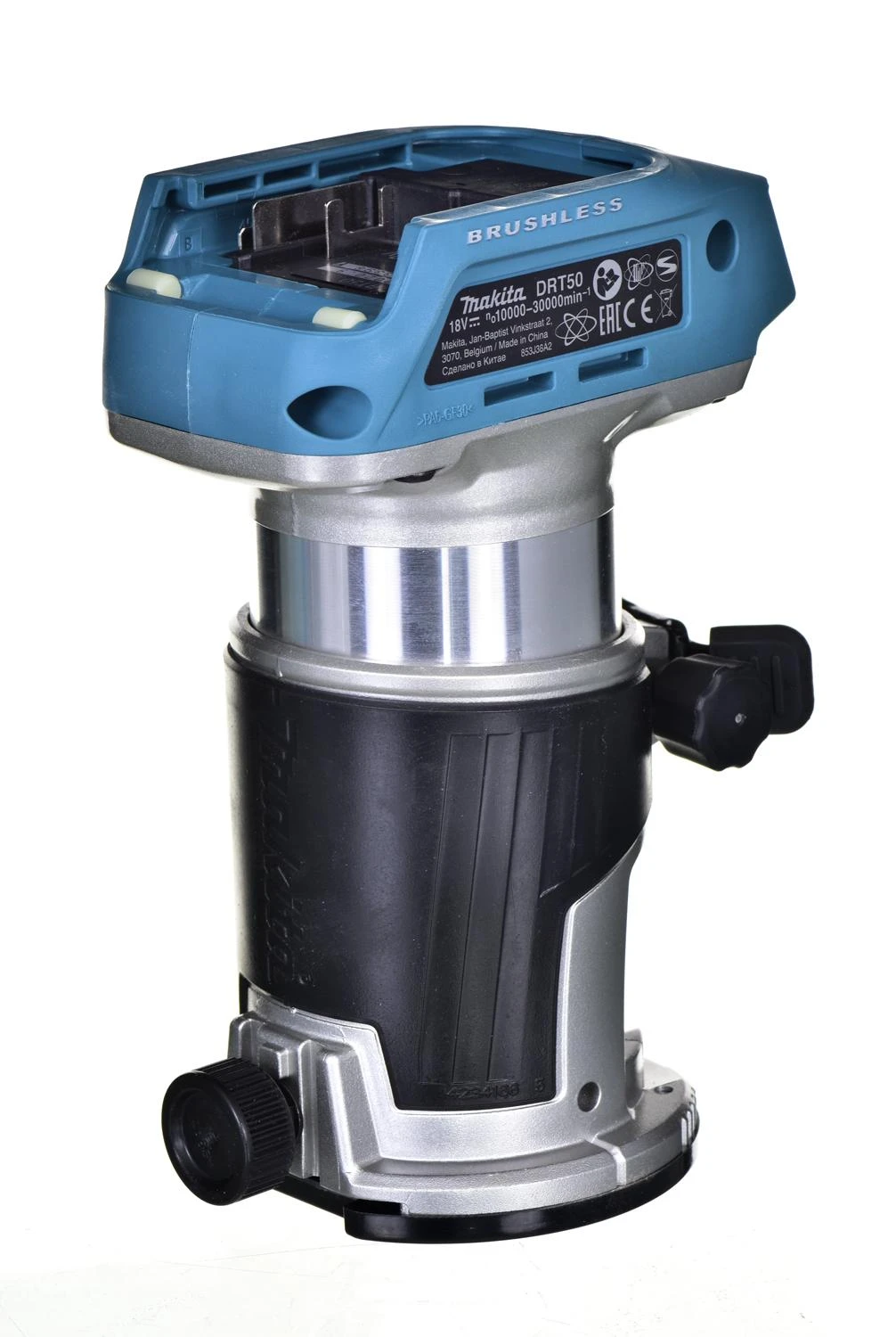 Makita DRT50 akumuliatorinis frezeris, 18V korpusas