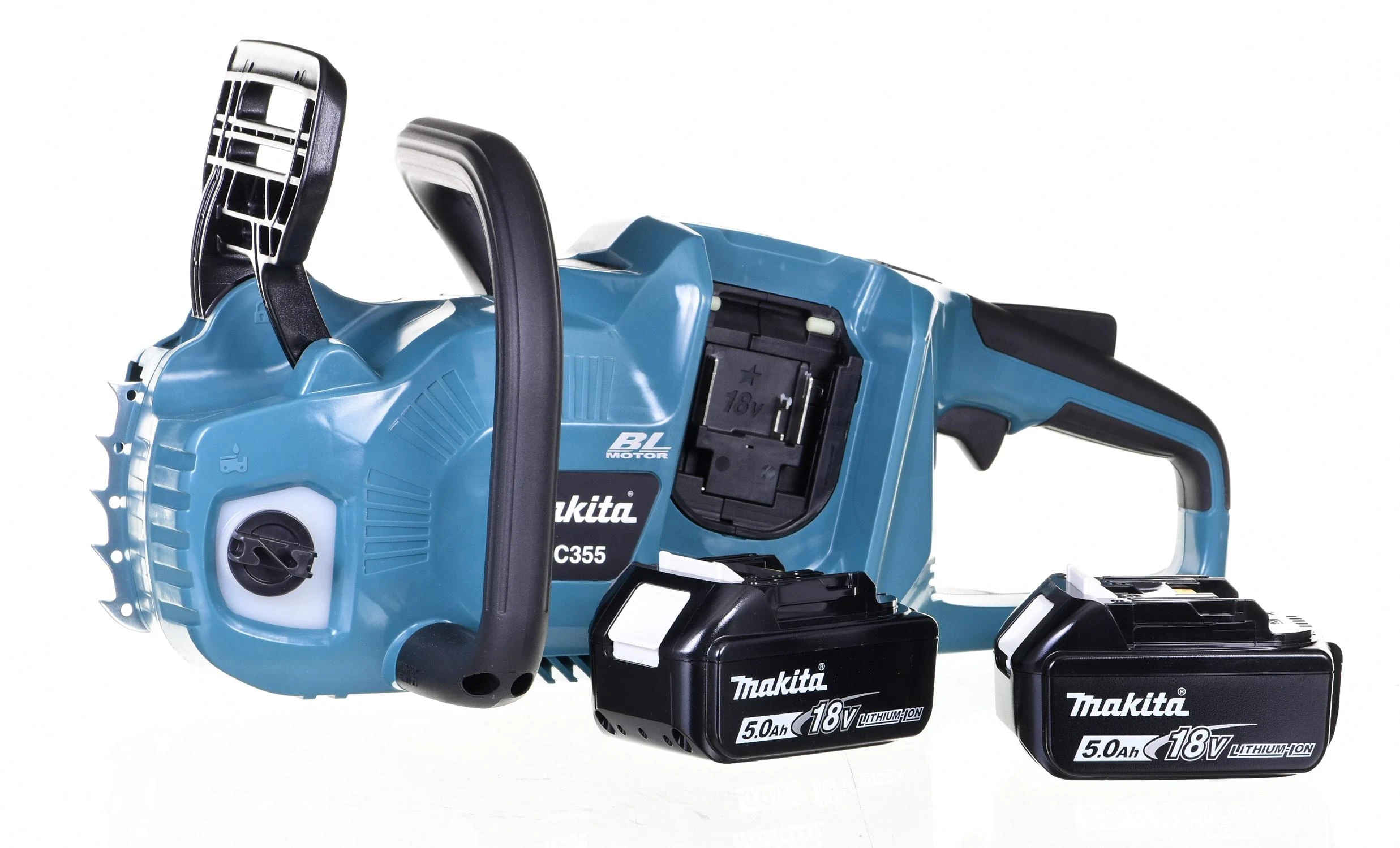Grandininis pjūklas Makita DUC355PT2; 2x18 V; 2x5,0 Ah akum.; 35 cm juosta