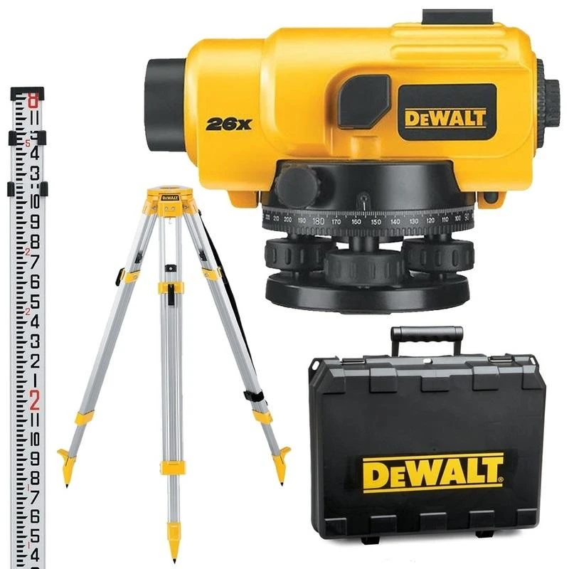 Optinis nivelyras DeWalt DW096PK-XJ + priedai
