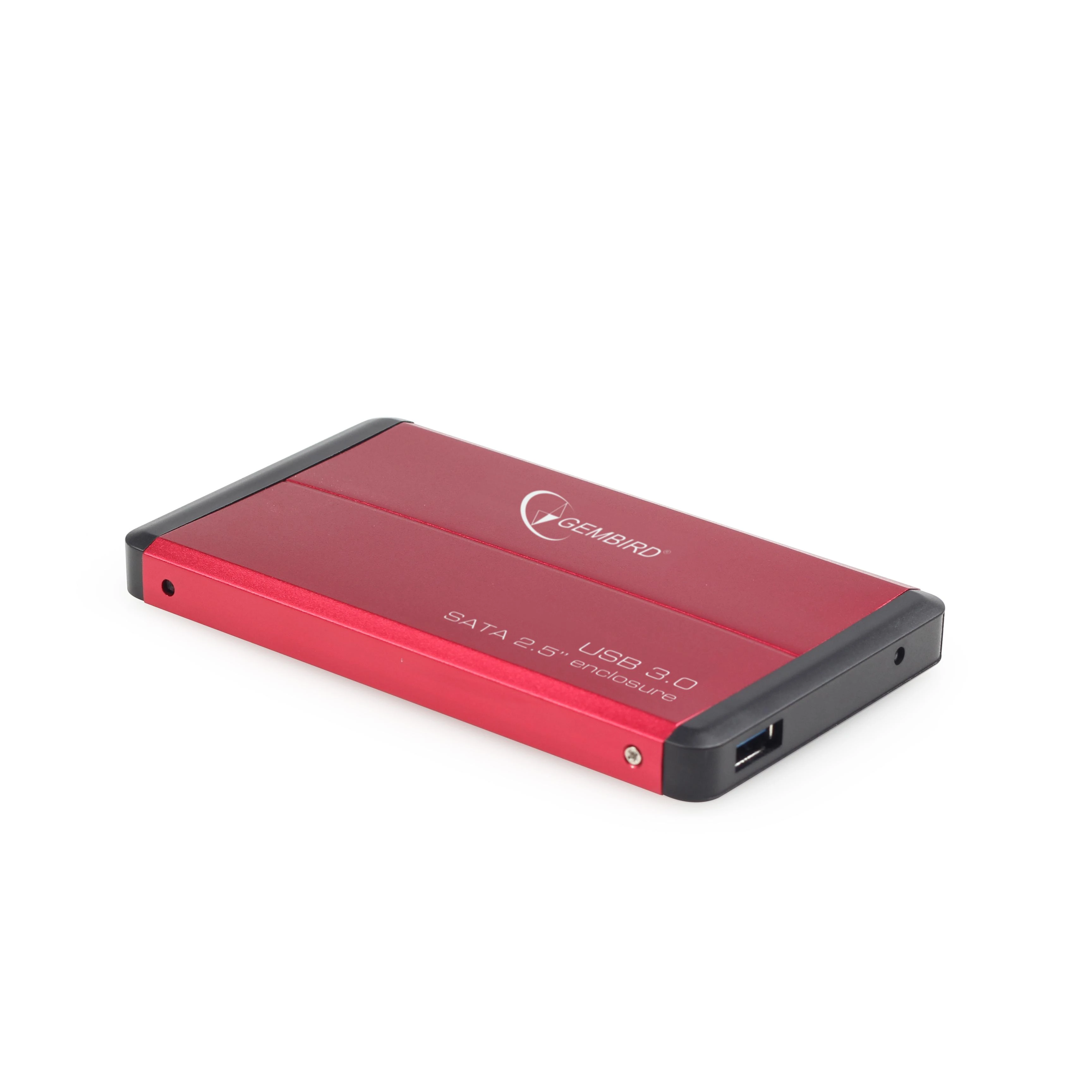 GEMBIRD EE2-U3S-2-R HDD/SSD enclosure for 2.5 SATA - USB 3.0 Aliuminio Raudona