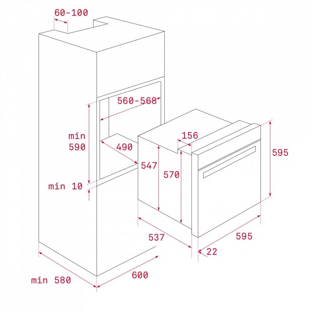 Orkaitė Teka HLB 8600 71 l 3215 W Juodas