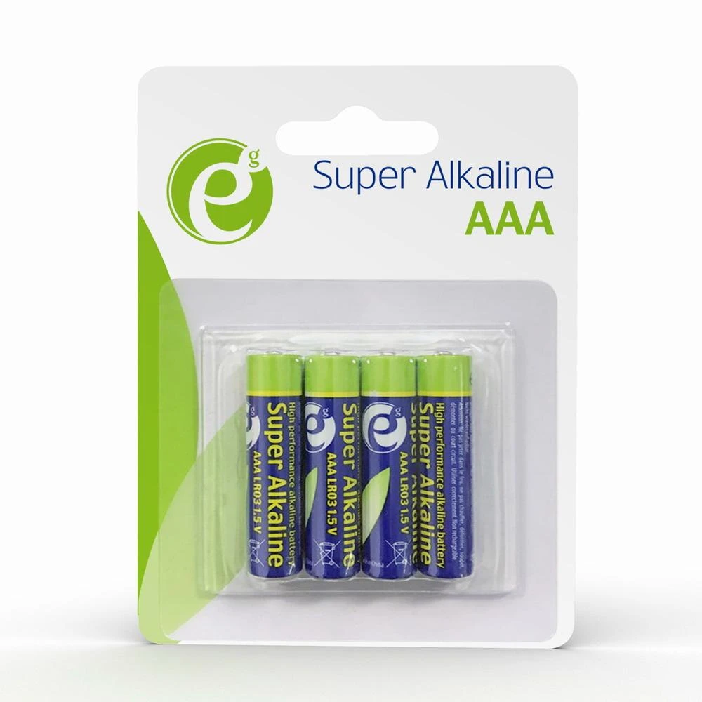 Gembird Super Alkaline AAA baterijos 4 vnt. pakuotė