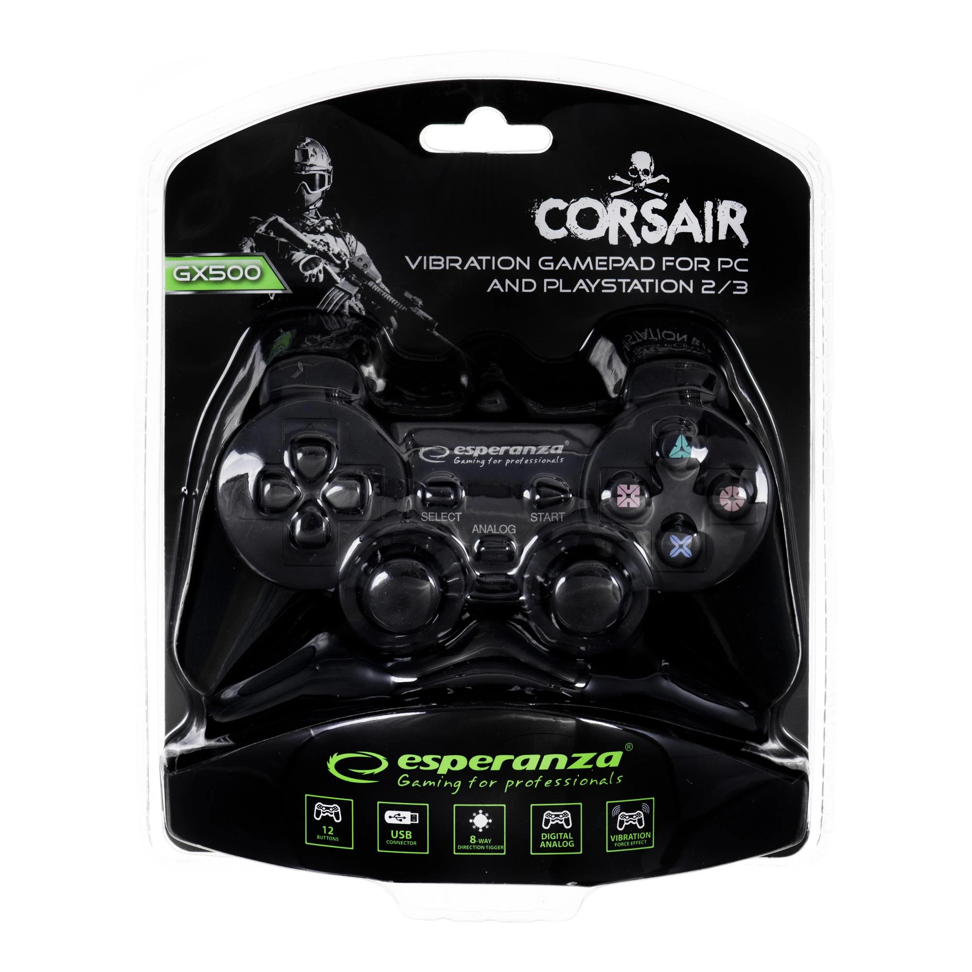 Gamepad Corsair Esperanza EG106 - juoda