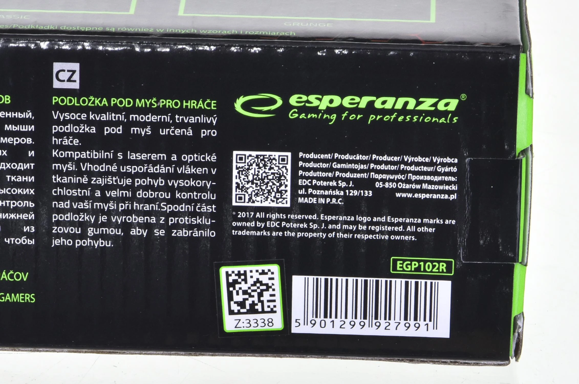 Esperanza EGP101R žaidimų pelės kilimėlis