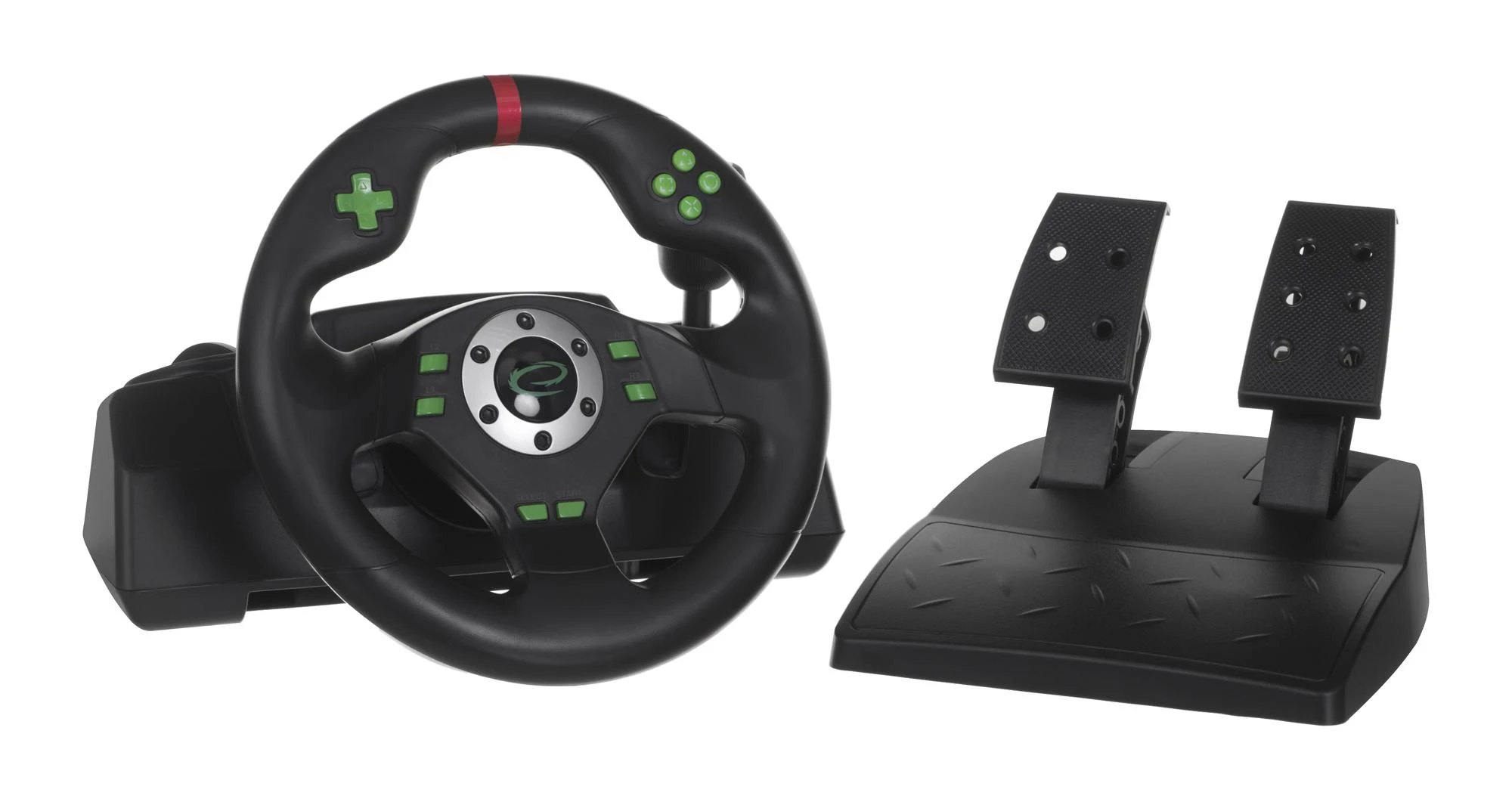 Žaidimų vairas su pedalais Esperanza Drift EGW101 PC/PS3 Juodas