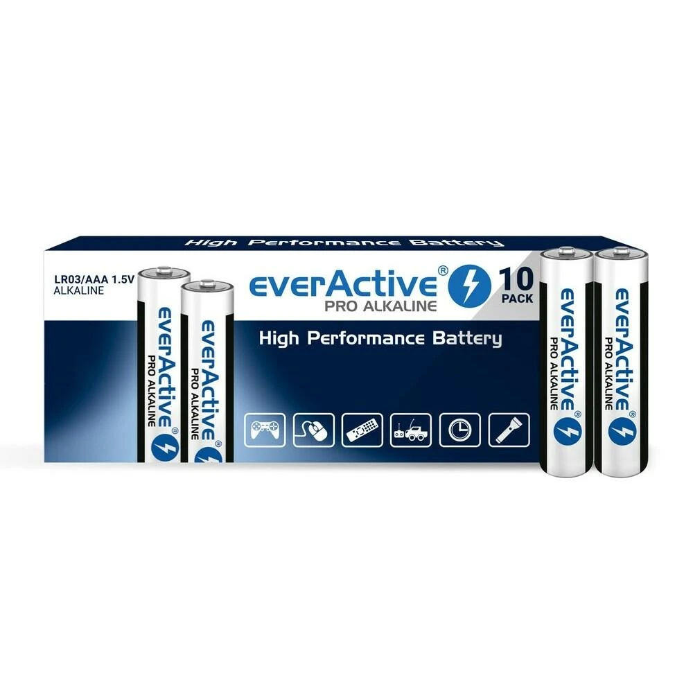 AAA (R3 LR03) Šarminė baterija everActive Pro - 10 vnt