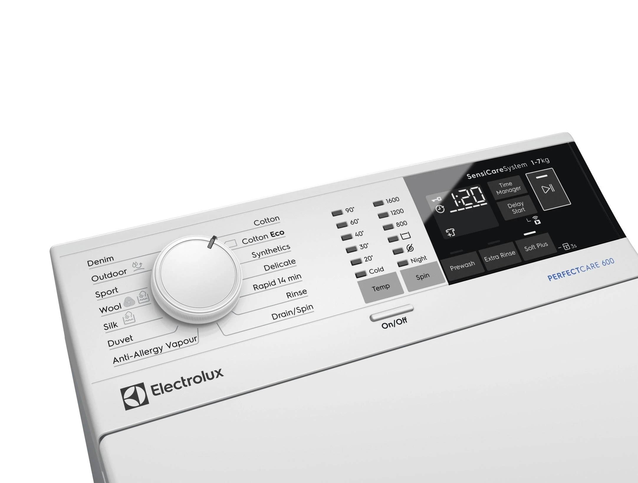 ELECTROLUX EW6TN24262P PerfectCare 600 Top-loaded Skalbimo mašina 6kg Baltas