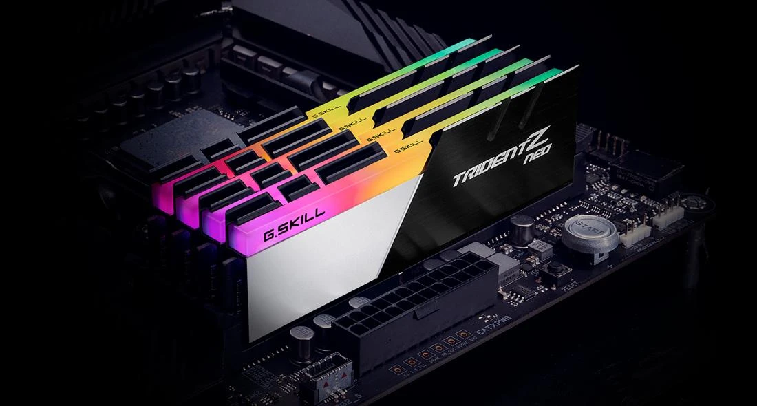 RAM G.SKILL F4-3600C16D-16GTZNC G.Skill Trident Z Neo (skirta AMD) DDR4 16GB (2x8GB) 3600MHz CL16 1.35V XMP 2.0