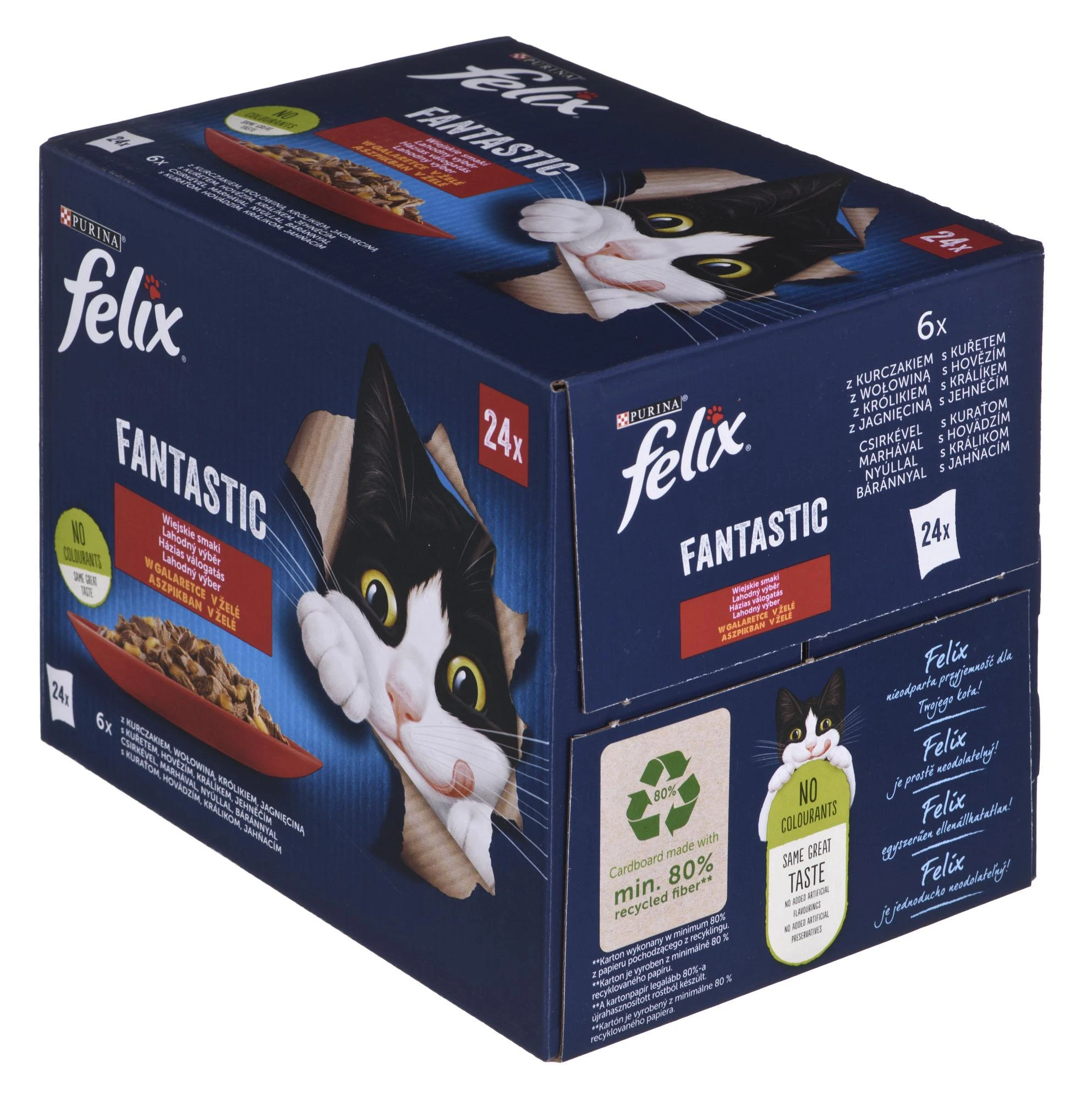 Purina Nestle Drėgnas Kačių Maistas - Felix Fantastic, 24x 85g