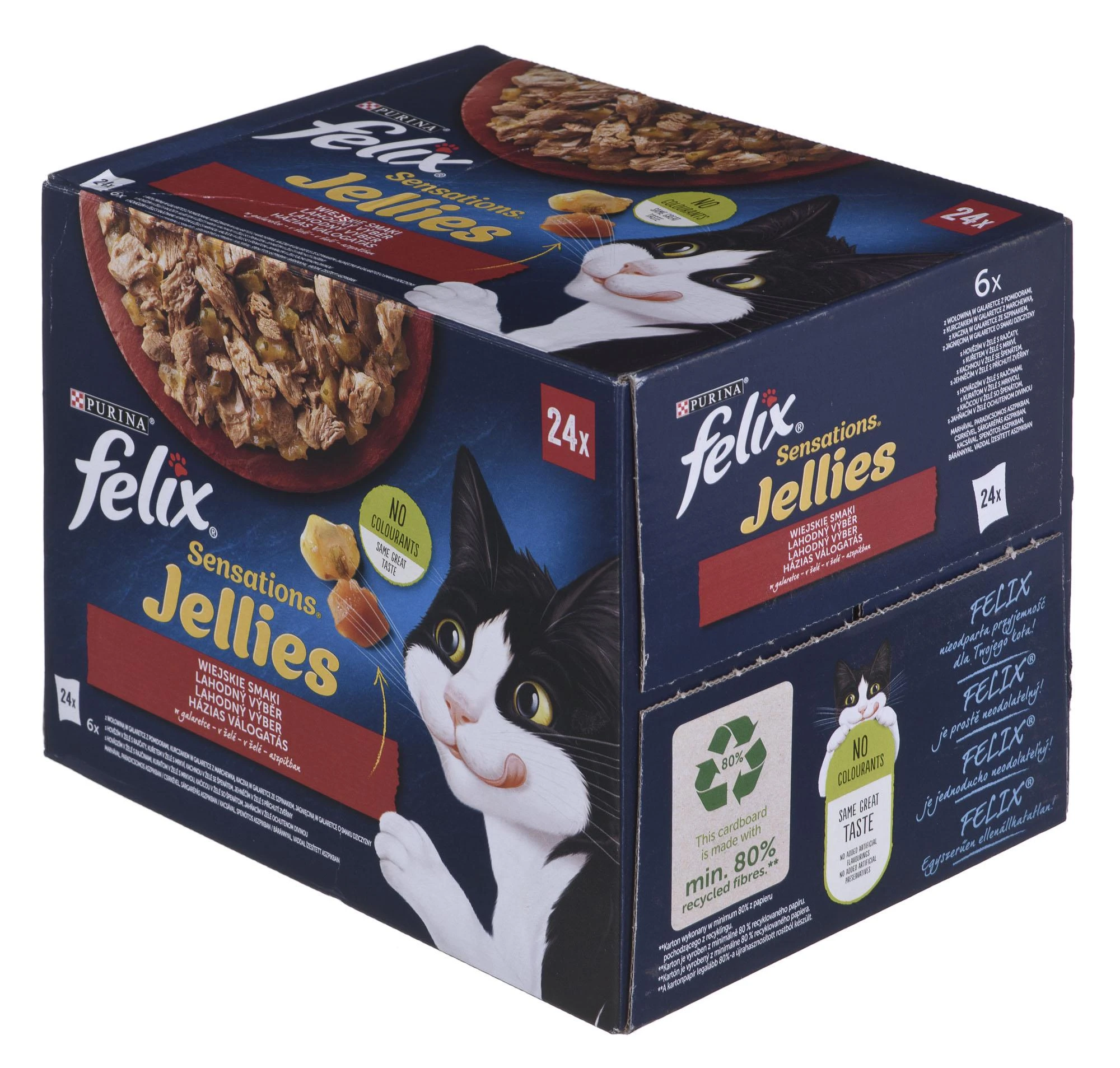 Purina Nestle Drėgnas Kačių Maistas - Felix Sensations, 24x 85g