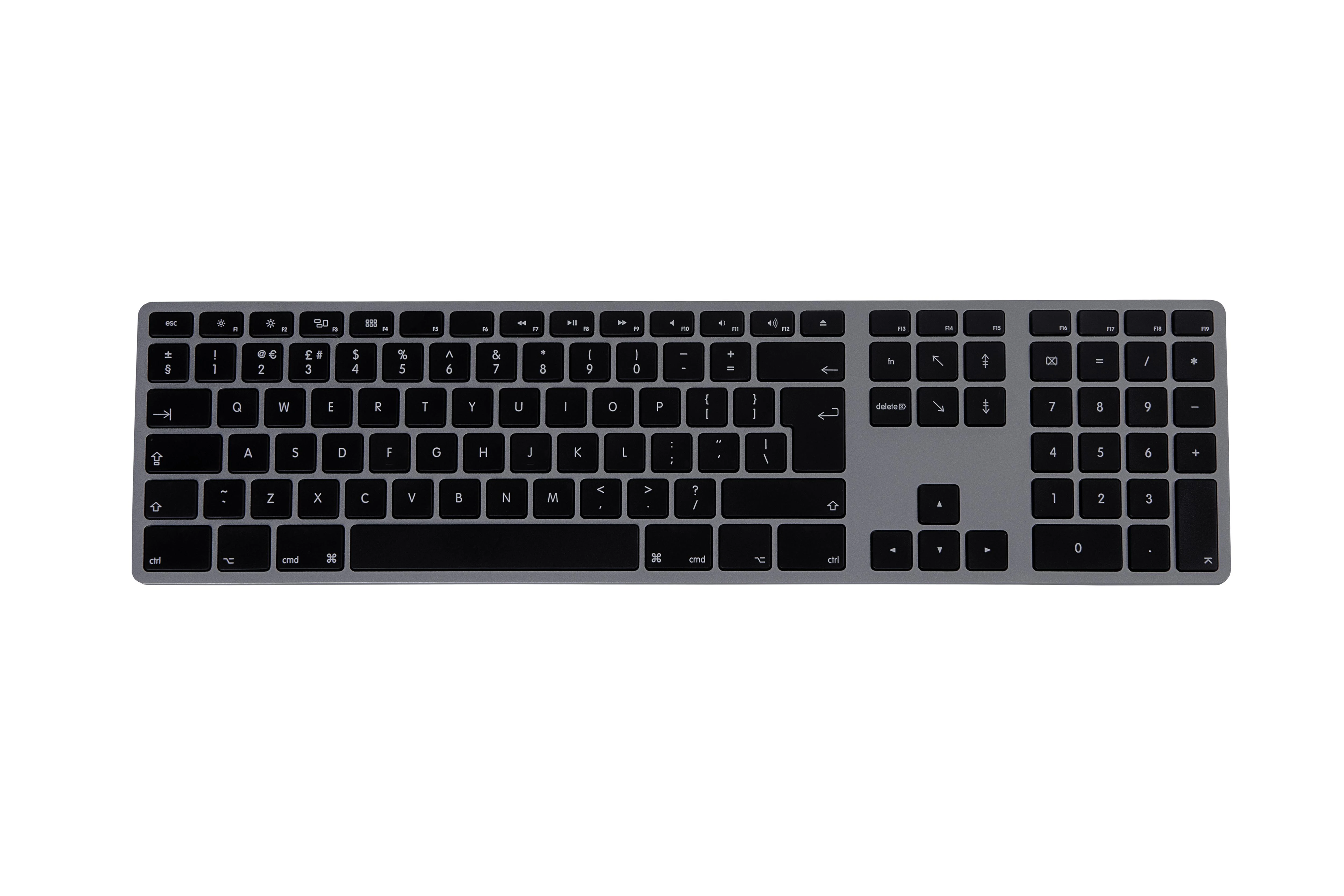 MATIAS Klaviatūra aluminum MAC HUB 2XUSB SPACE GRAY