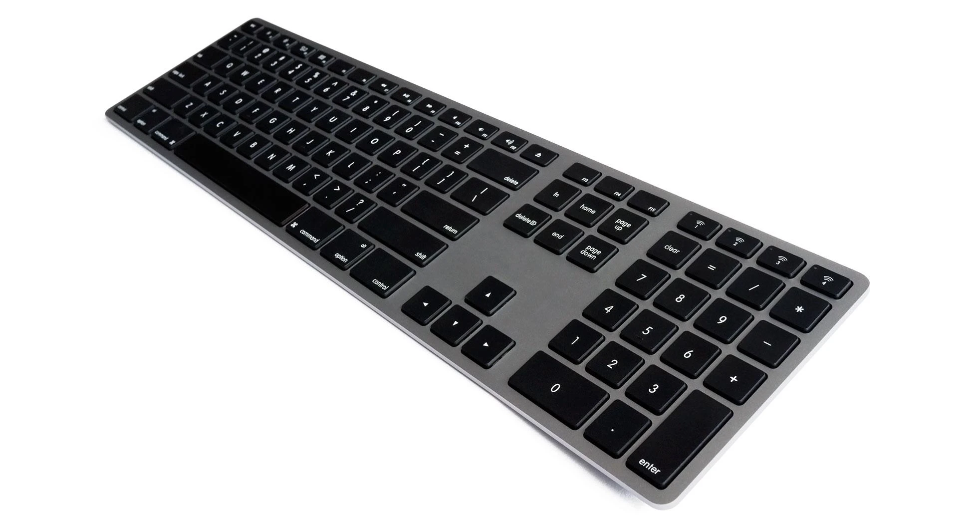 Klaviatūra Matias FK318 su laidu 100% (full-size) su pašvietimu pilka